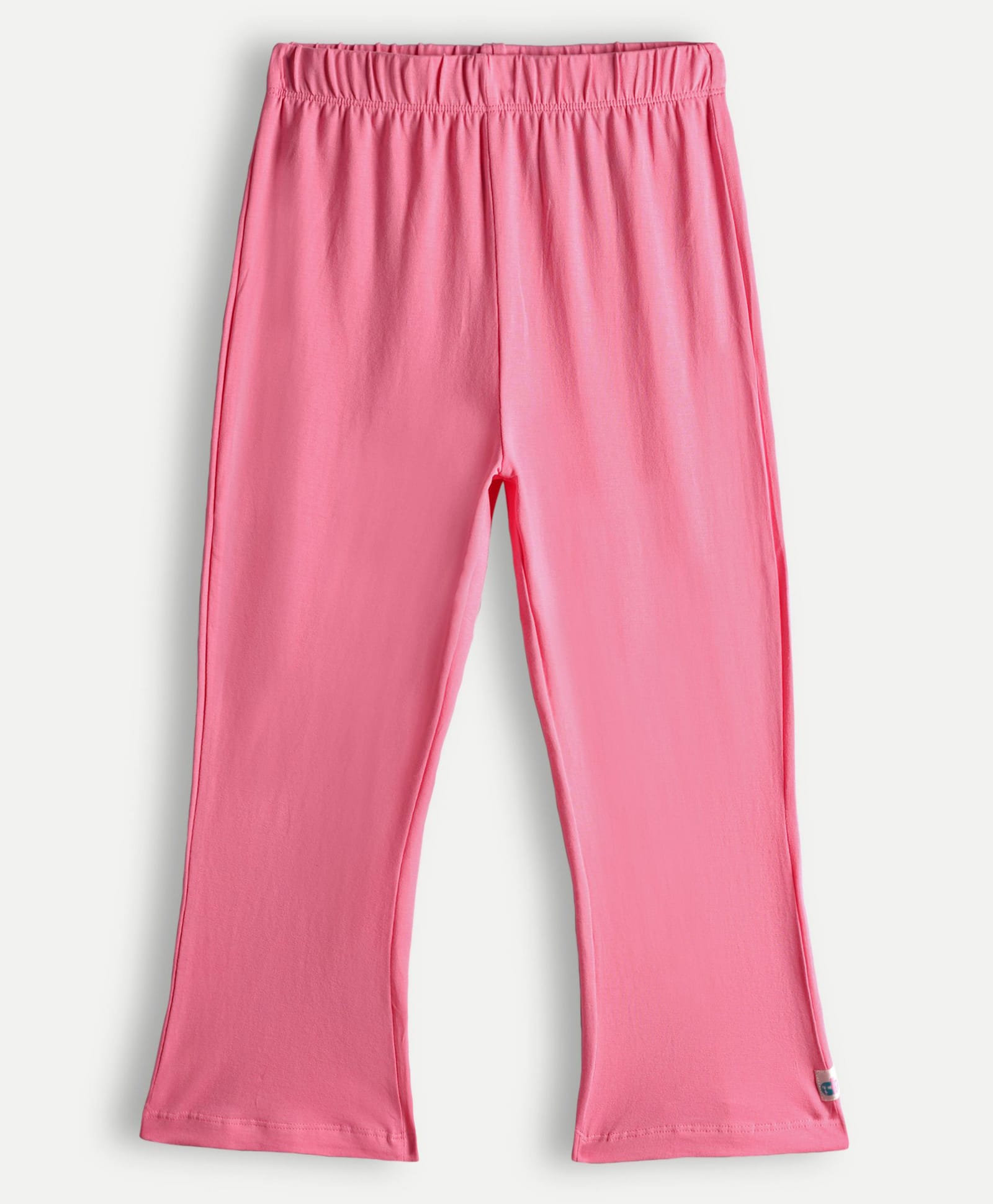 chuckleberrie Cotton Knit Flared Solid Trousers - Pink-picture-10