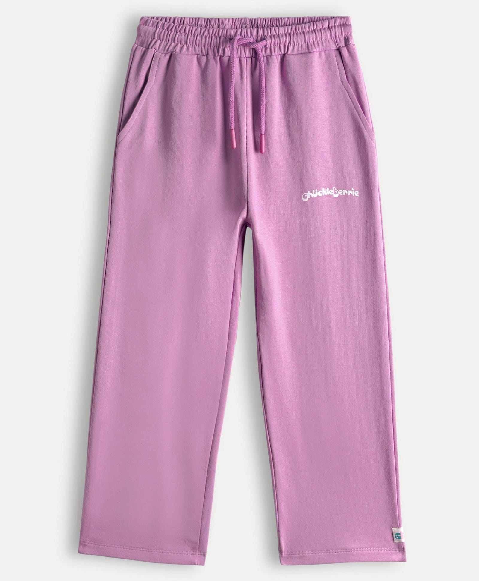 chuckleberrie Cotton Knit Solid Track Pants - Purple-picture-27