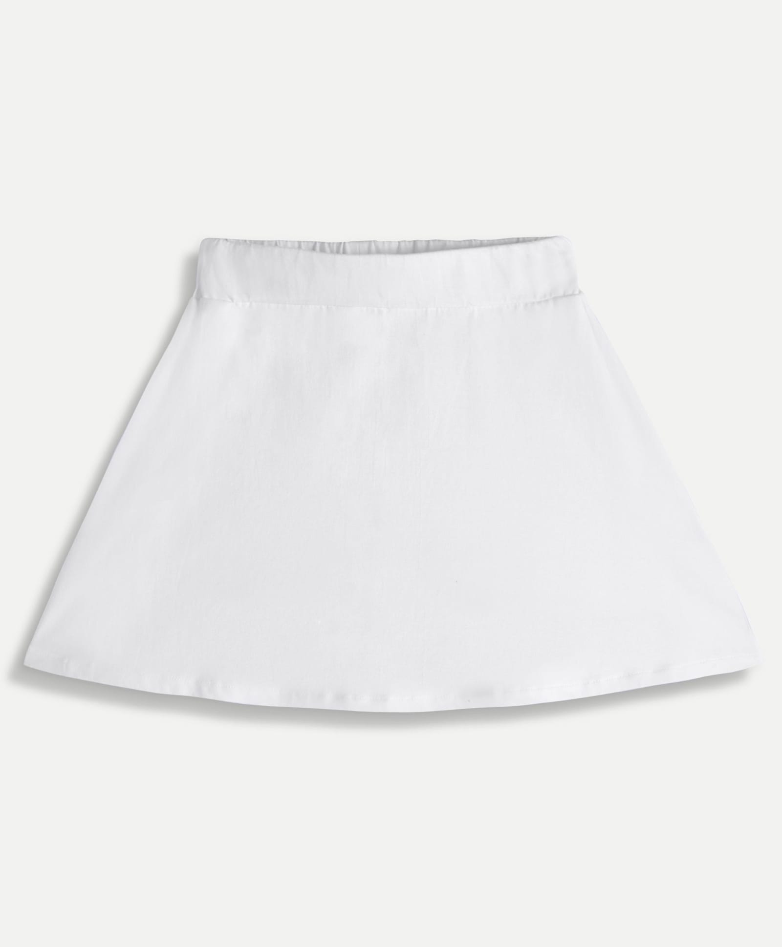 chuckleberrie Cotton Knit Solid Skort - White-picture-10