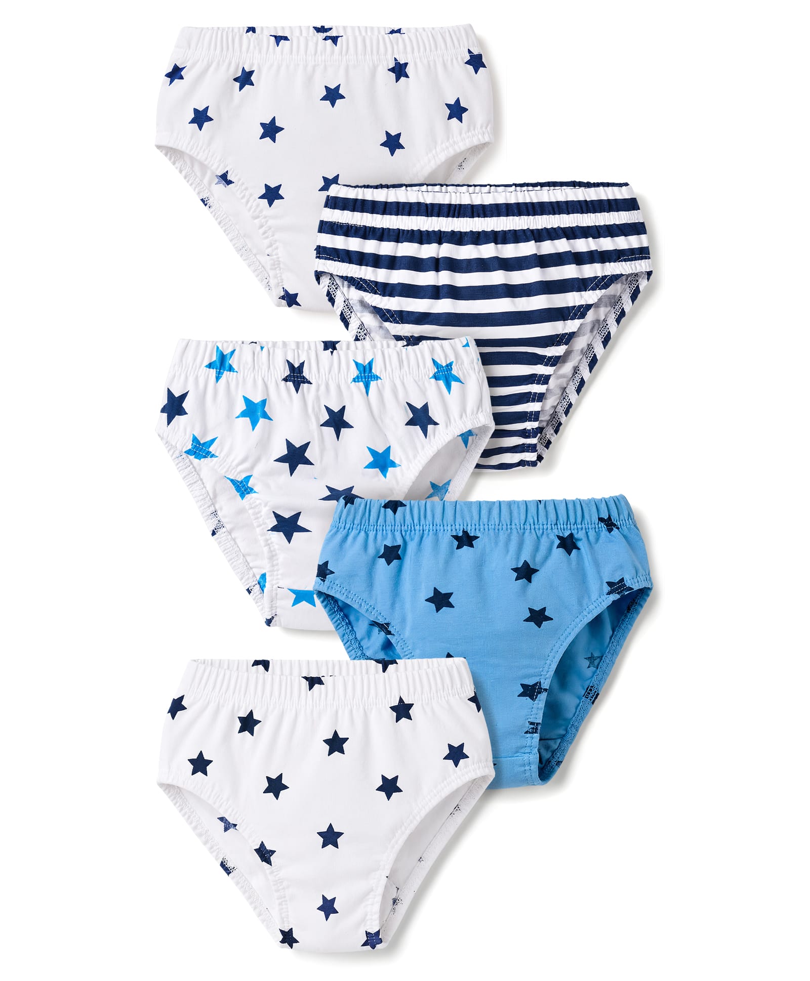 Bonfino Cotton Elastane Knit Star Printed Briefs Pack of 5 - Multicolor-picture-21