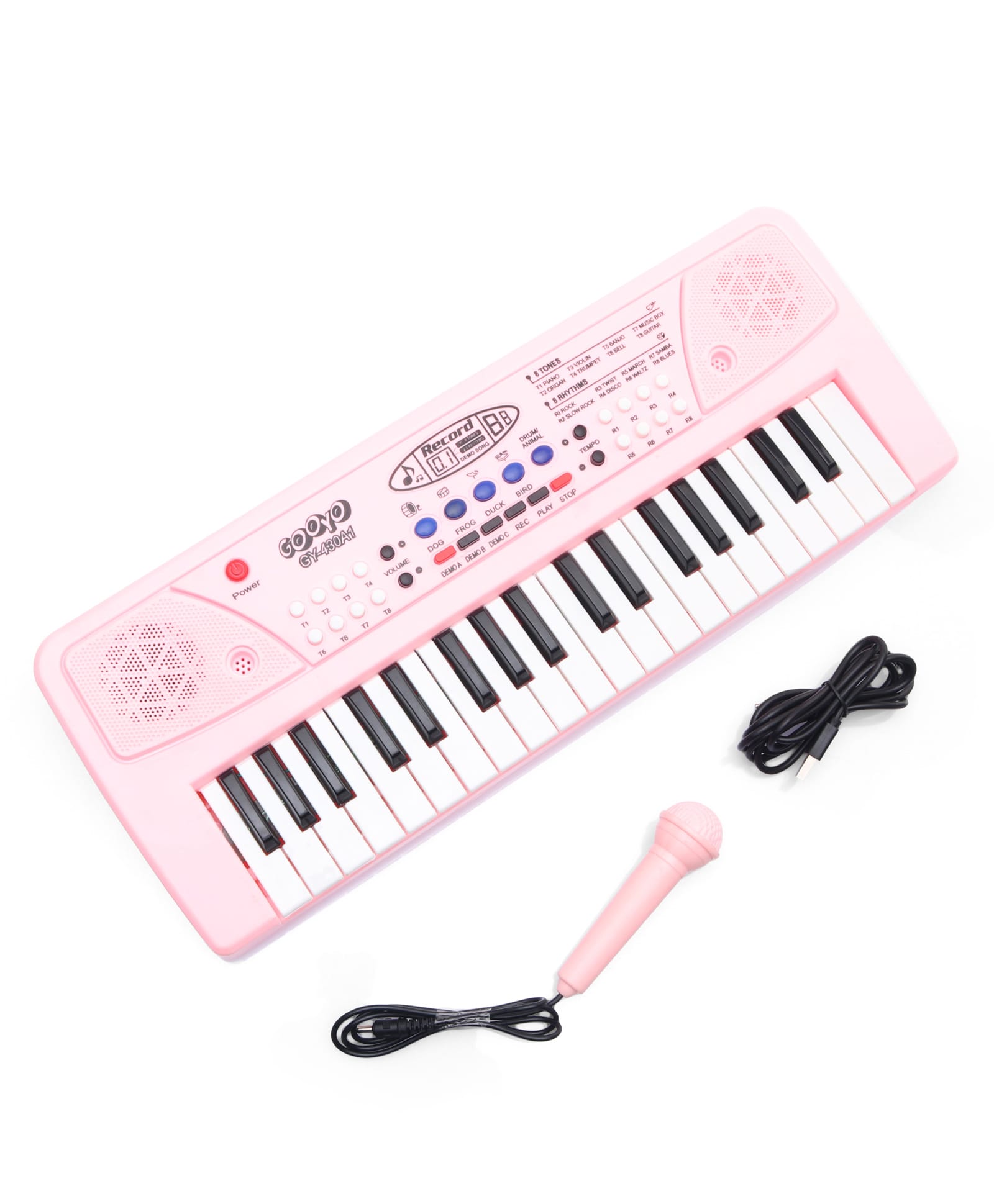 Gooyo ToyMark Electronic Key Board with 37 Keys with Mic & USB - Pink-image-8