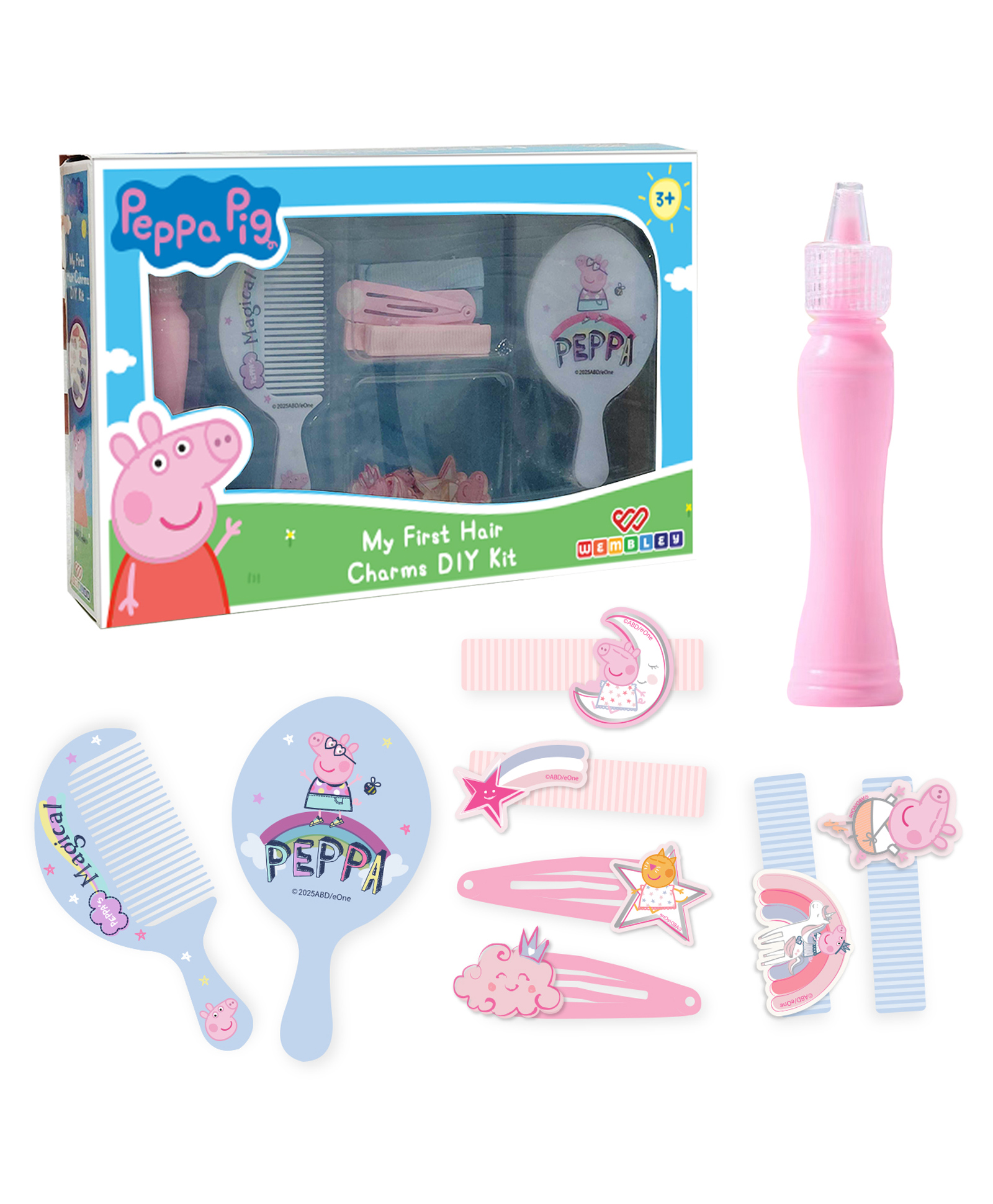 Wembley Toys Colorful DIY Hair Clip Making Set with Non-Toxic Glue - Multicolor-picture-12