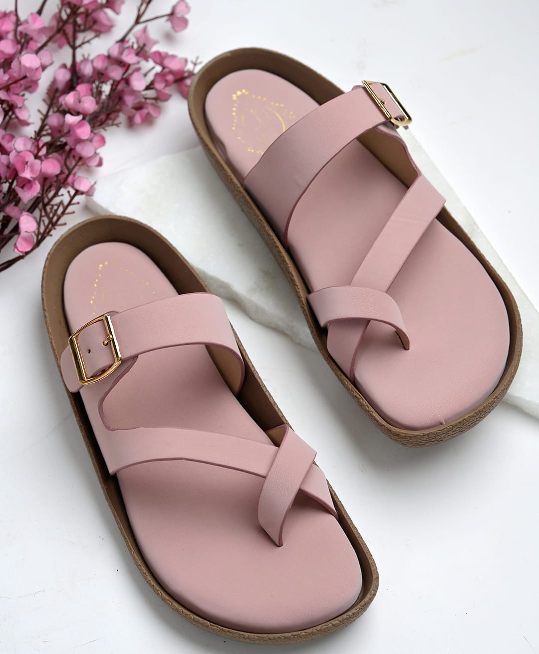 Shoetopia Solid Slip On Beach Slides - Mauve-picture-12