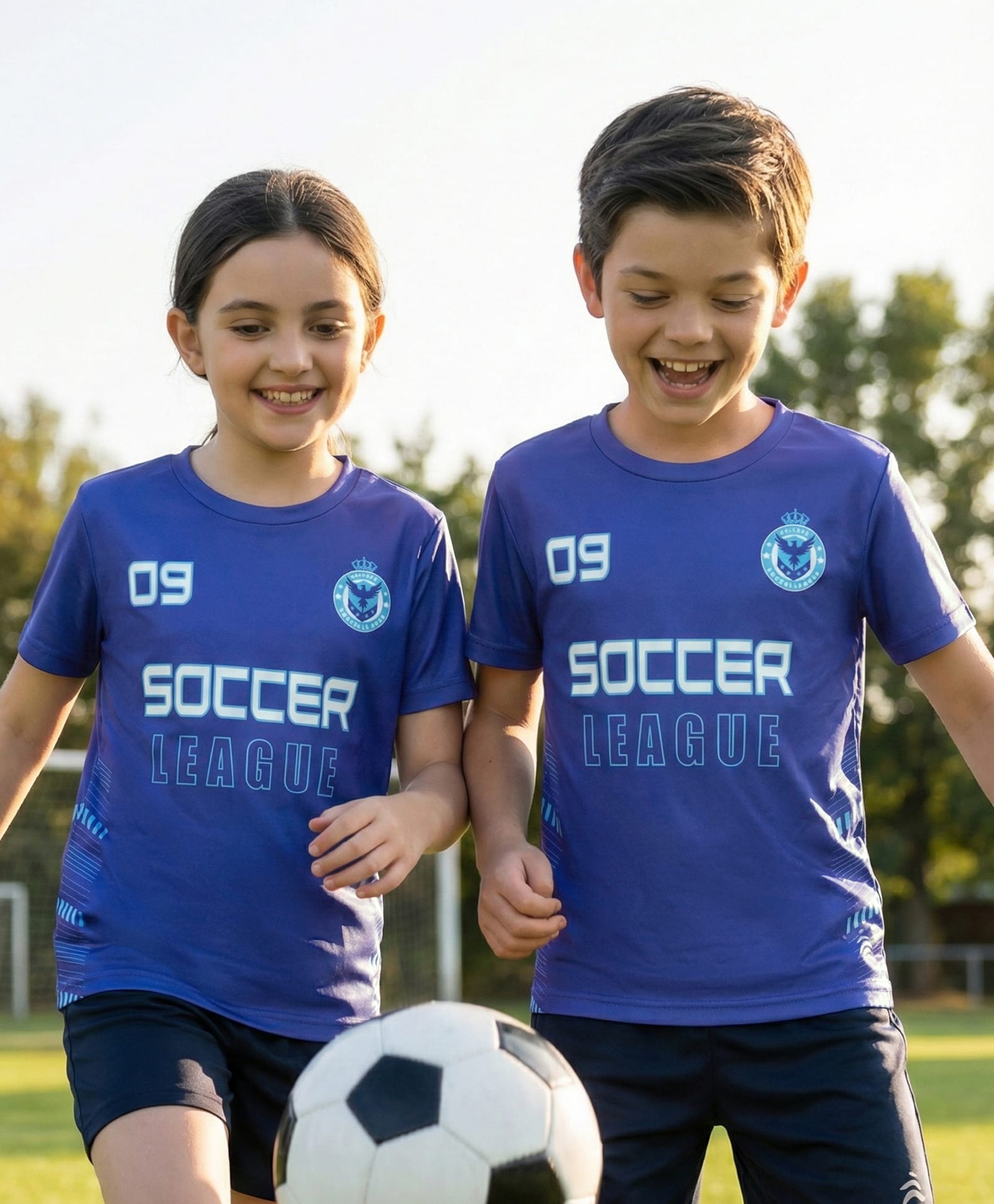 Pine Active Knit Half Sleeves T-Shirt With Soccer Theme Print -Navy Blue-picture-18