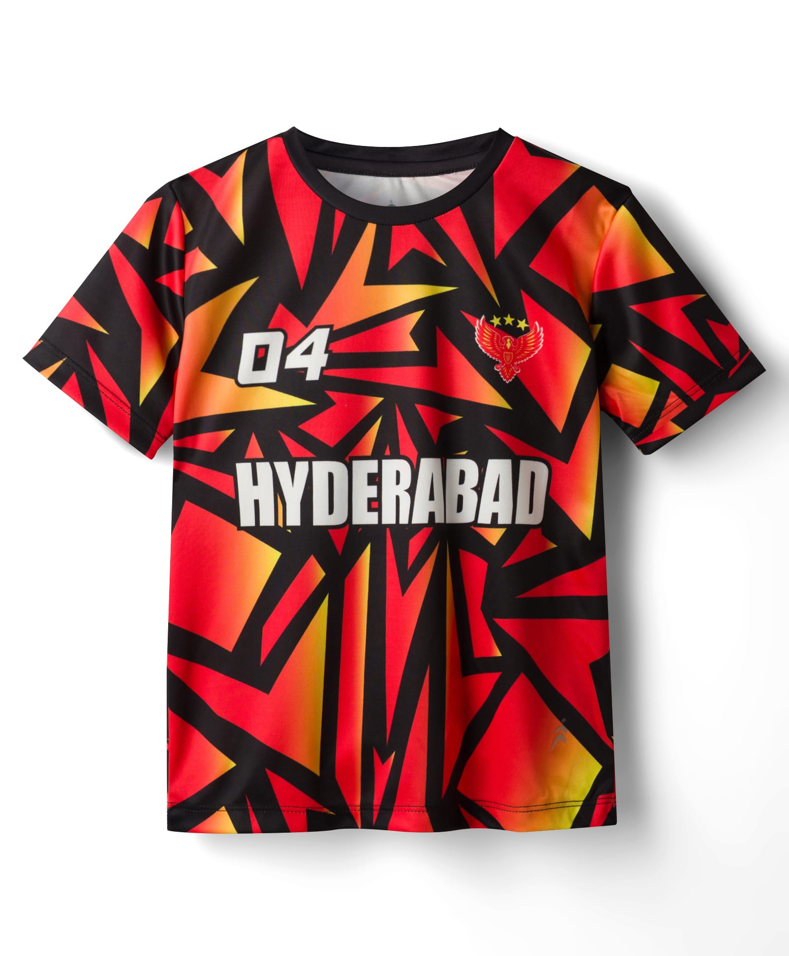 Pine Active Knit Half Sleeves Hyderabad IPL Jersey T-Shirt - Orange