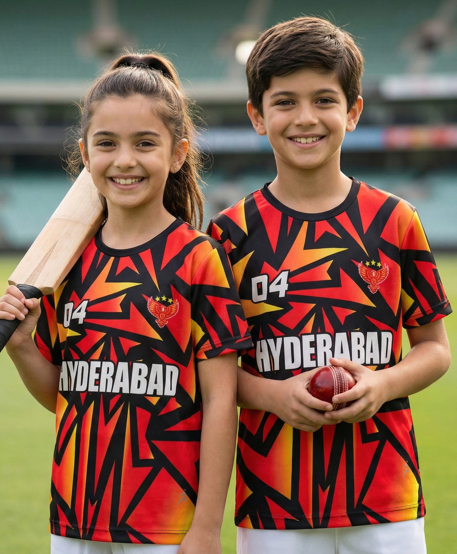 Pine Active Knit Half Sleeves Hyderabad IPL Jersey T-Shirt - Orange-picture-10