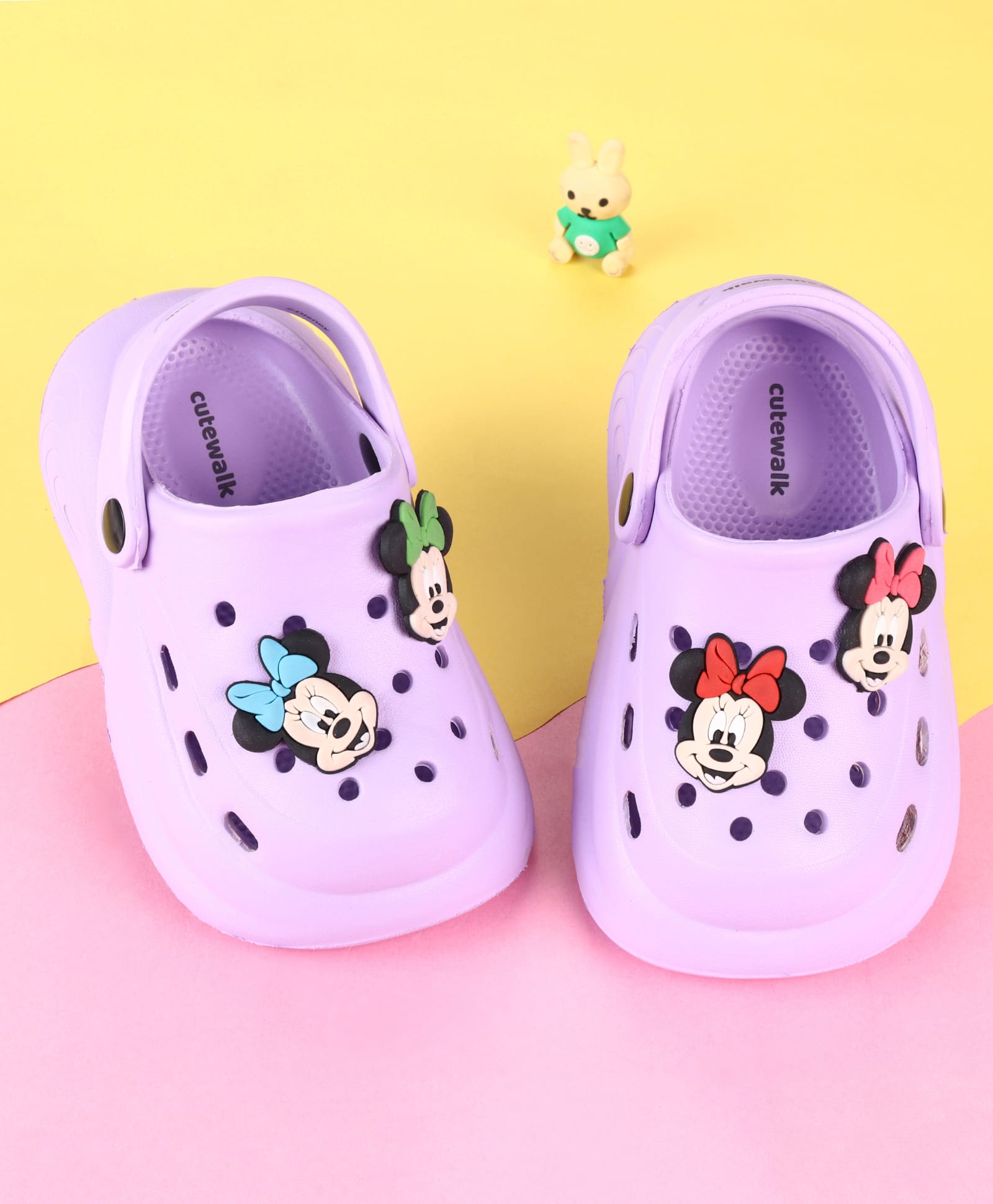 Cute Walk by Babyhug Disney Clogs with Minnie Mouse Applique - Purple-picture-21