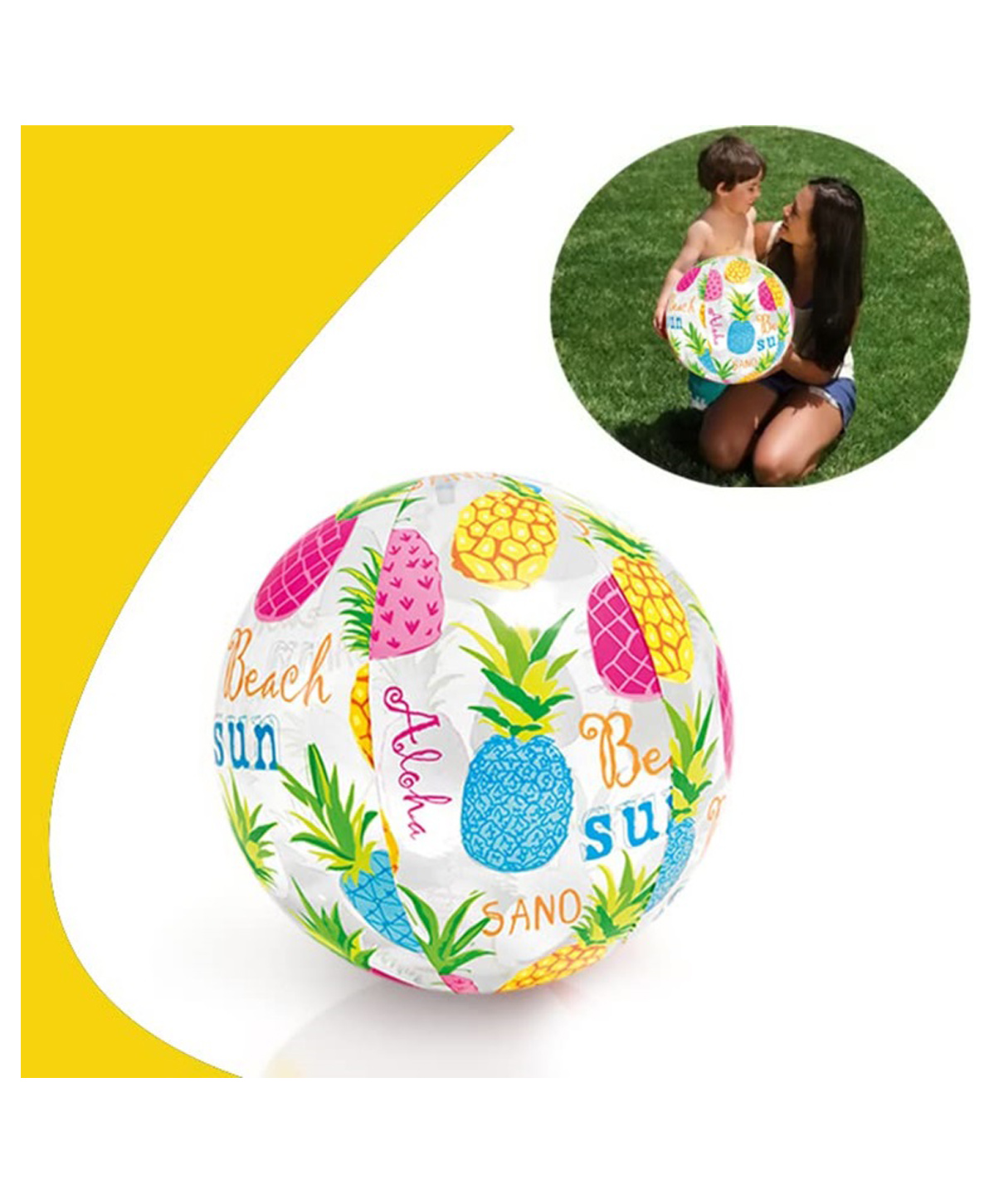 Intex Inflatable Beach and Swimming Pool Ball For Adults And Kids Multicolor-picture-9