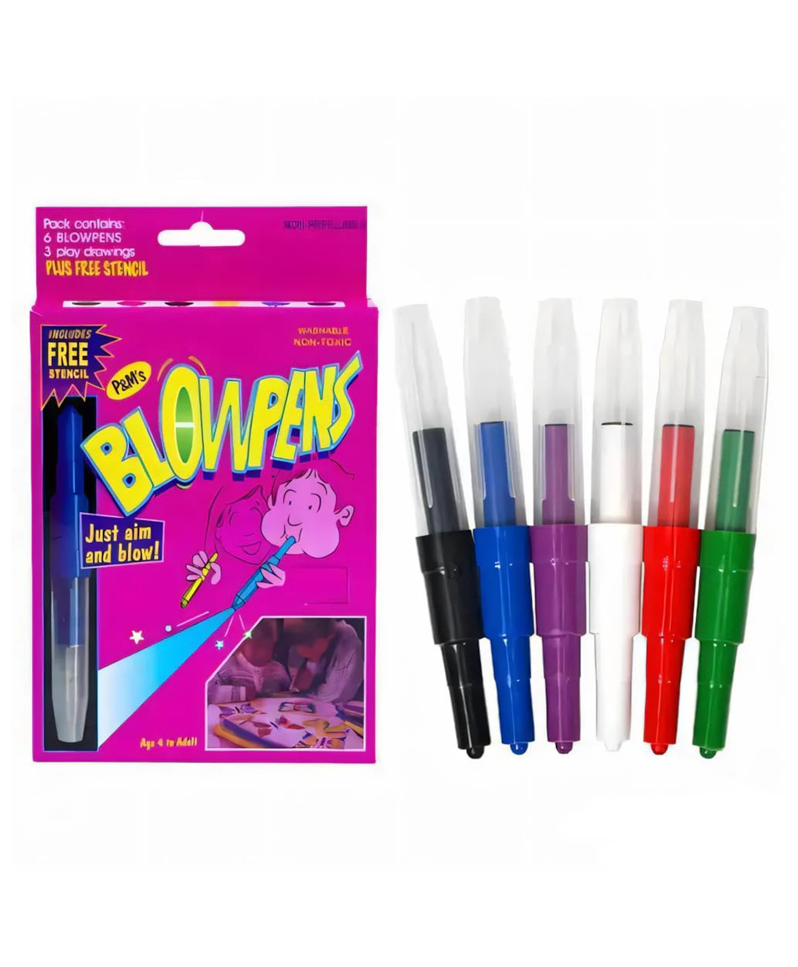 FLAZE Magical Coloring Spray Blow Pens for Kids Children, Pack of 6 Pcs Spray Blow Marker Sketch Pen for Kids,- PACK OF - 2 - ( COLOR MAVY VARY )-picture-17