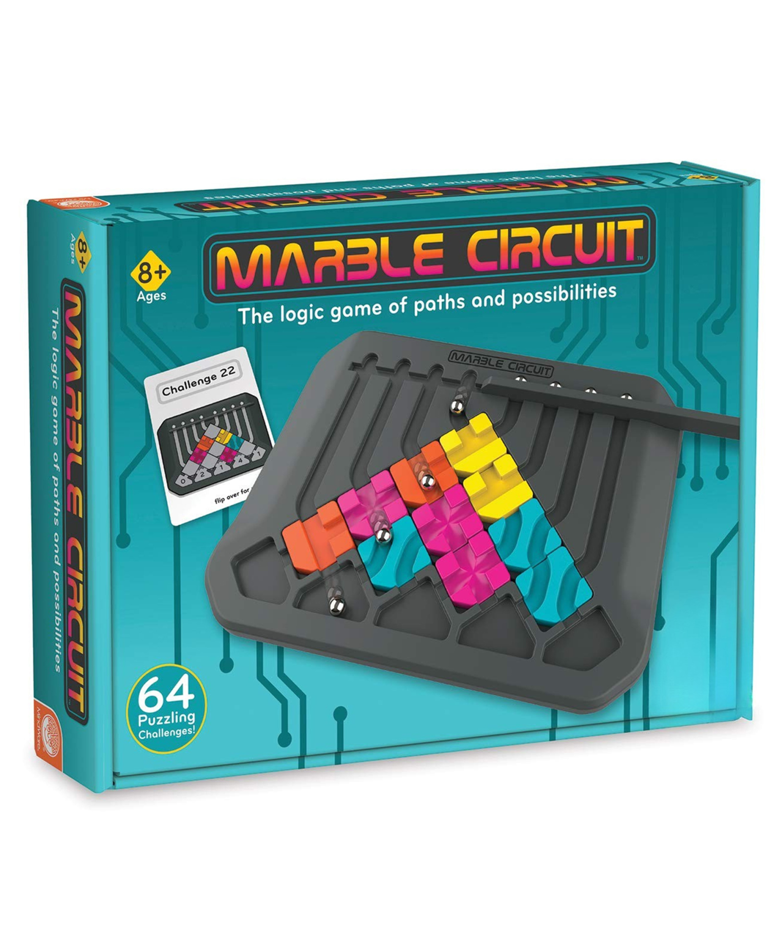 BitFeex Brain Training Puzzle Marble Circuit Logic Game for Kids 1 Player Educational Brain Teaser with 64 Challenge Cards & 24 Puzzle Pieces Ages 8+-picture-29