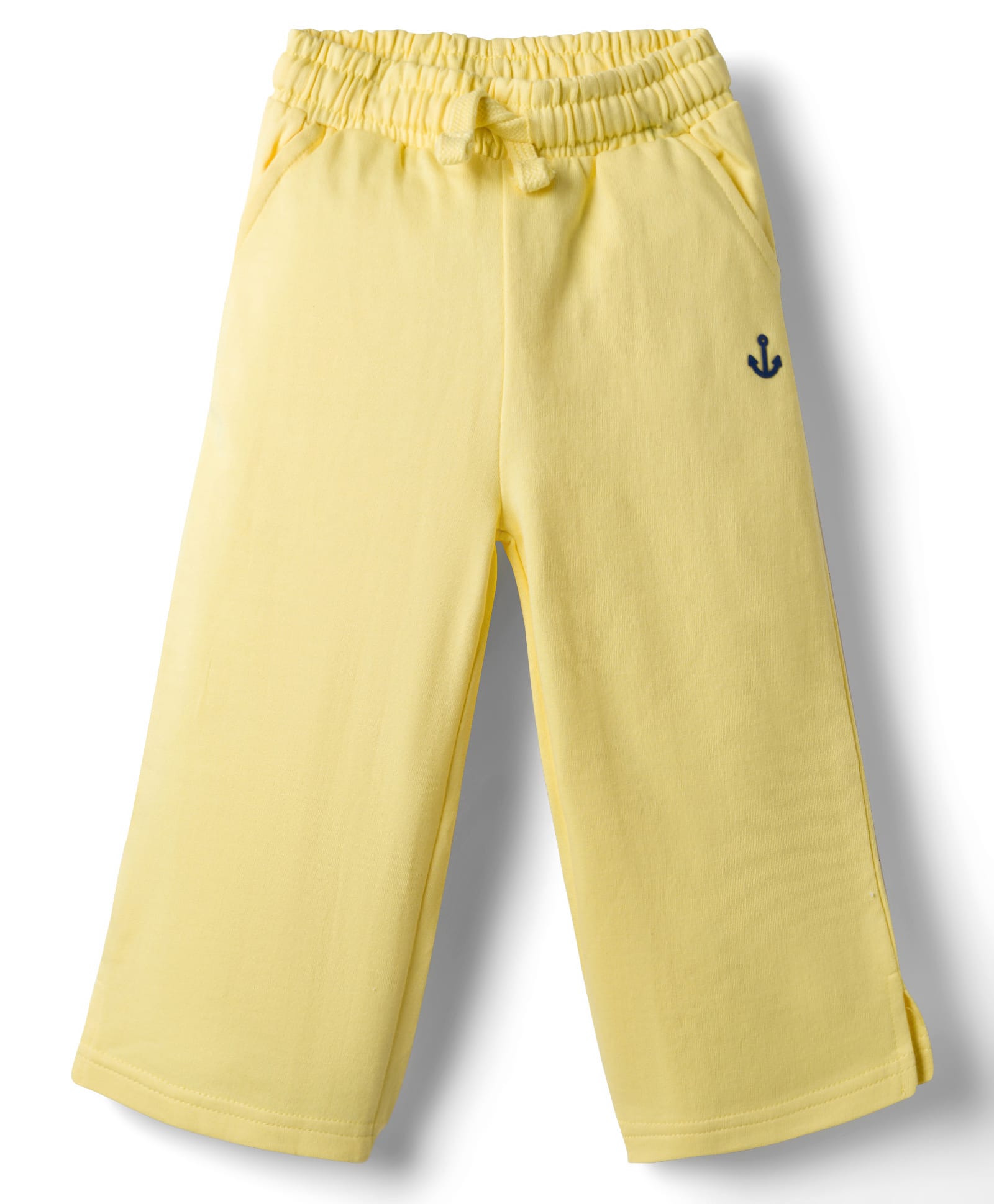 kookie kids india Kookie Kids Looper Knit Full Length Lounge Pant With Anchor Print - Yellow-picture-14