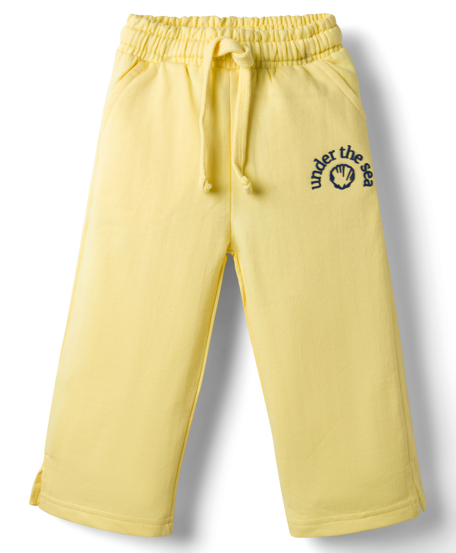 kookie kids india Kookie Kids Looper Knit Full Length Lounge Pant With Under The Sea Print - Yellow-picture-17