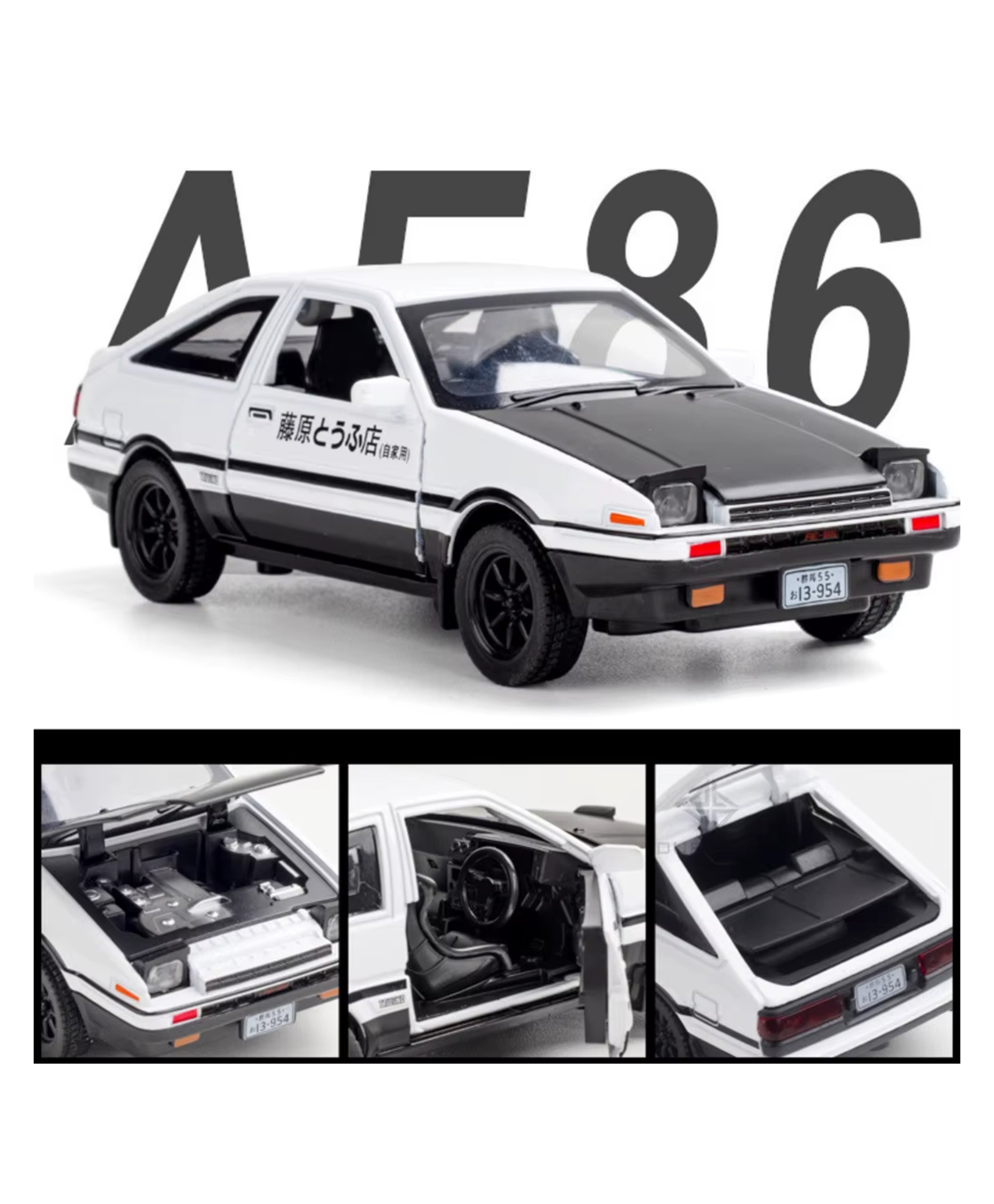 Lumo Brilliant Toys 1:35 Toyota AE86 Diecast Car Models - Toys with Metal Alloy, Openable Doors, Sound & Light, Pull Back Action - Multicolor-picture-26