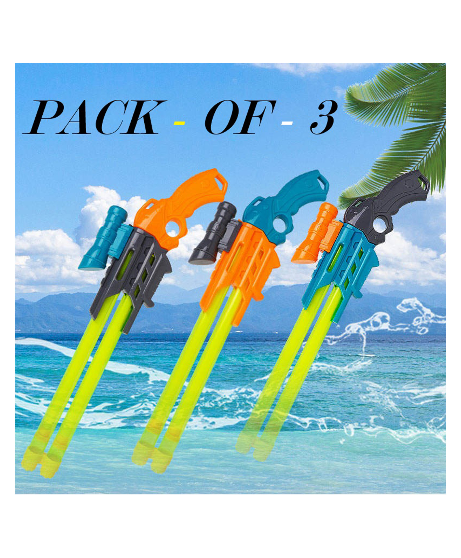 AKN TOYS Plastic Beach Squirt Watering Gun With 2 Slots And Binocular To Play and Adventures For Kids- PACK OF 3- ( COLOR MAY VARY )-picture-32