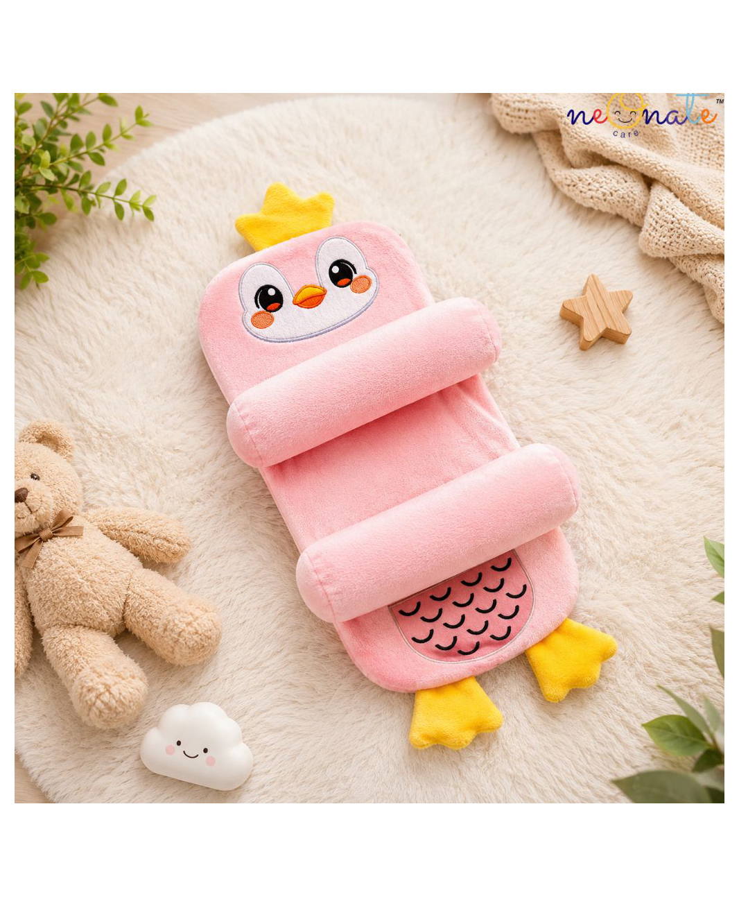 NeonateCare Adjustable Grow with me fit Perfect Airflow Sweat Free Comfort Neck Pillow with mustard seeds-picture-7