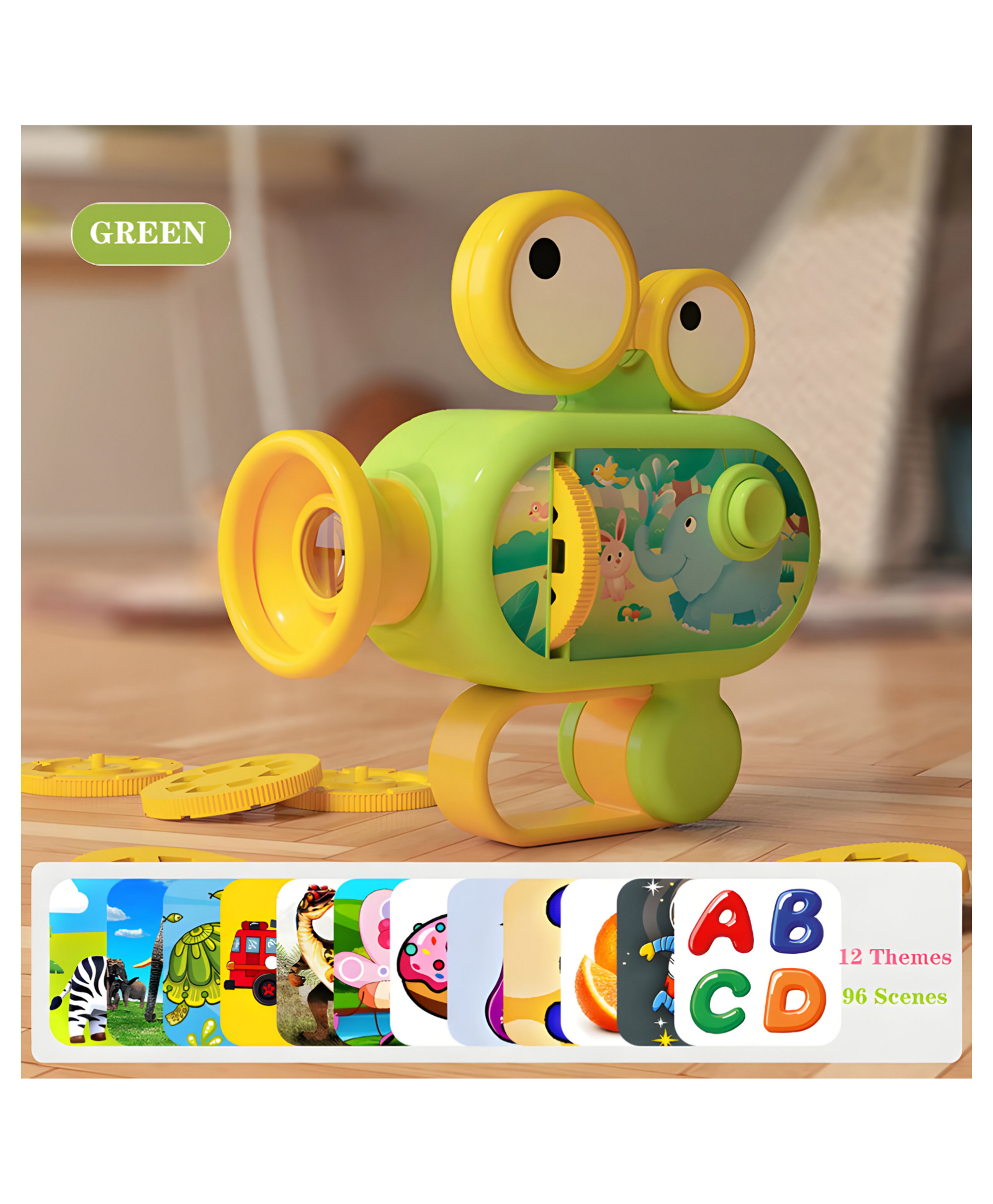 NEGOCIO Projector Flashlights for Kids - Projector Lamp for Girls Fun Cognition Bedtime Toy, Led Projector Flashlights for Kids - Green-image-25