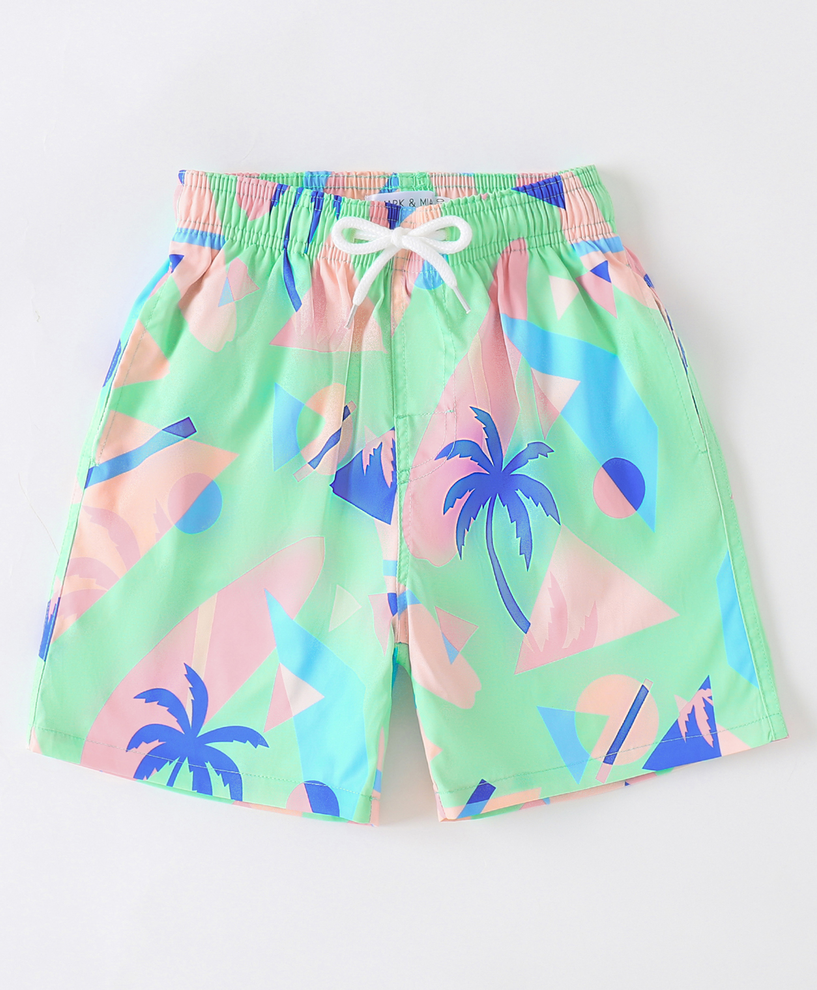Mark & Mia Palm Tree Printed Swimming Trunk - Light Green-image-3