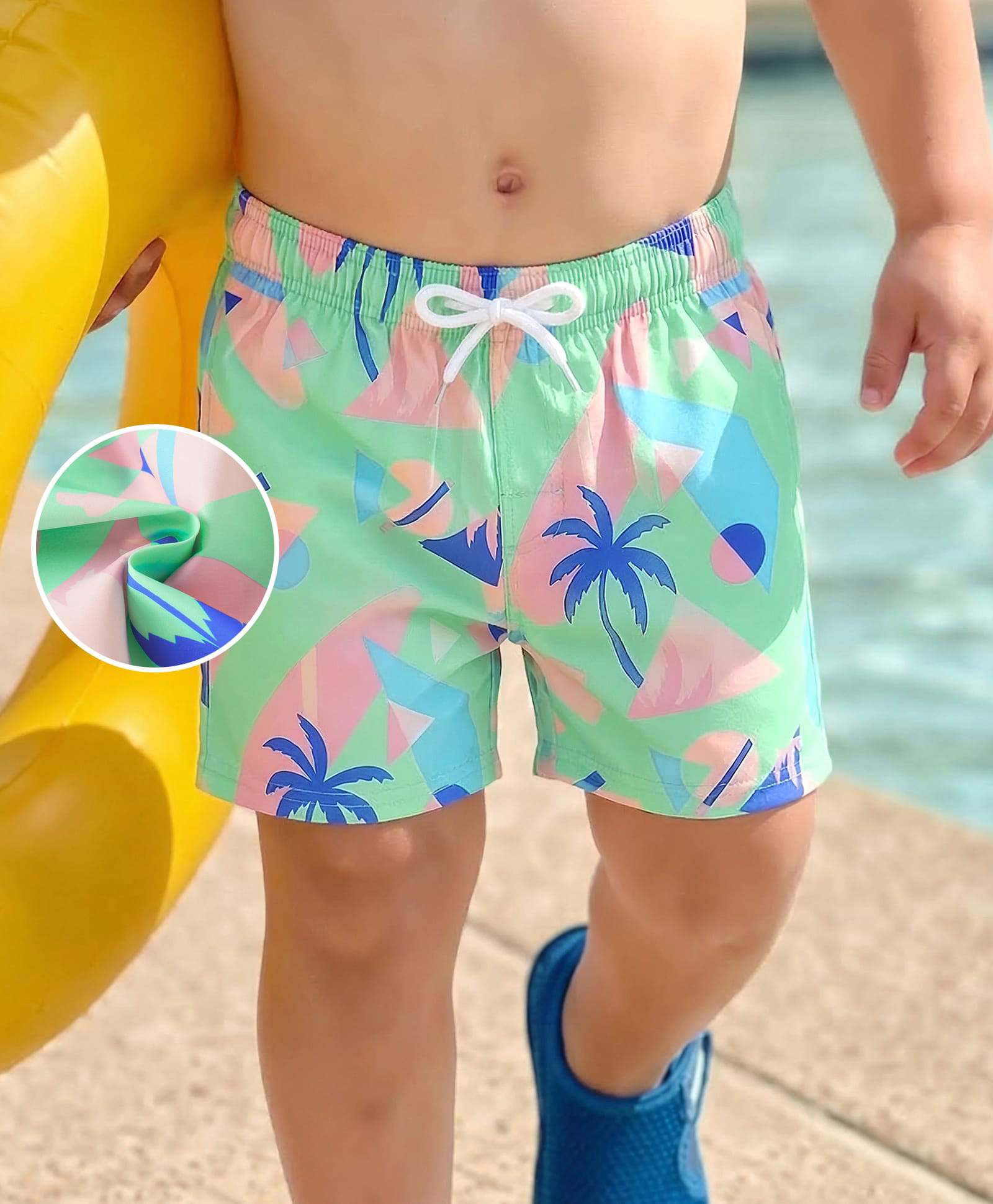 Mark & Mia Palm Tree Printed Swimming Trunk - Light Green-picture-24