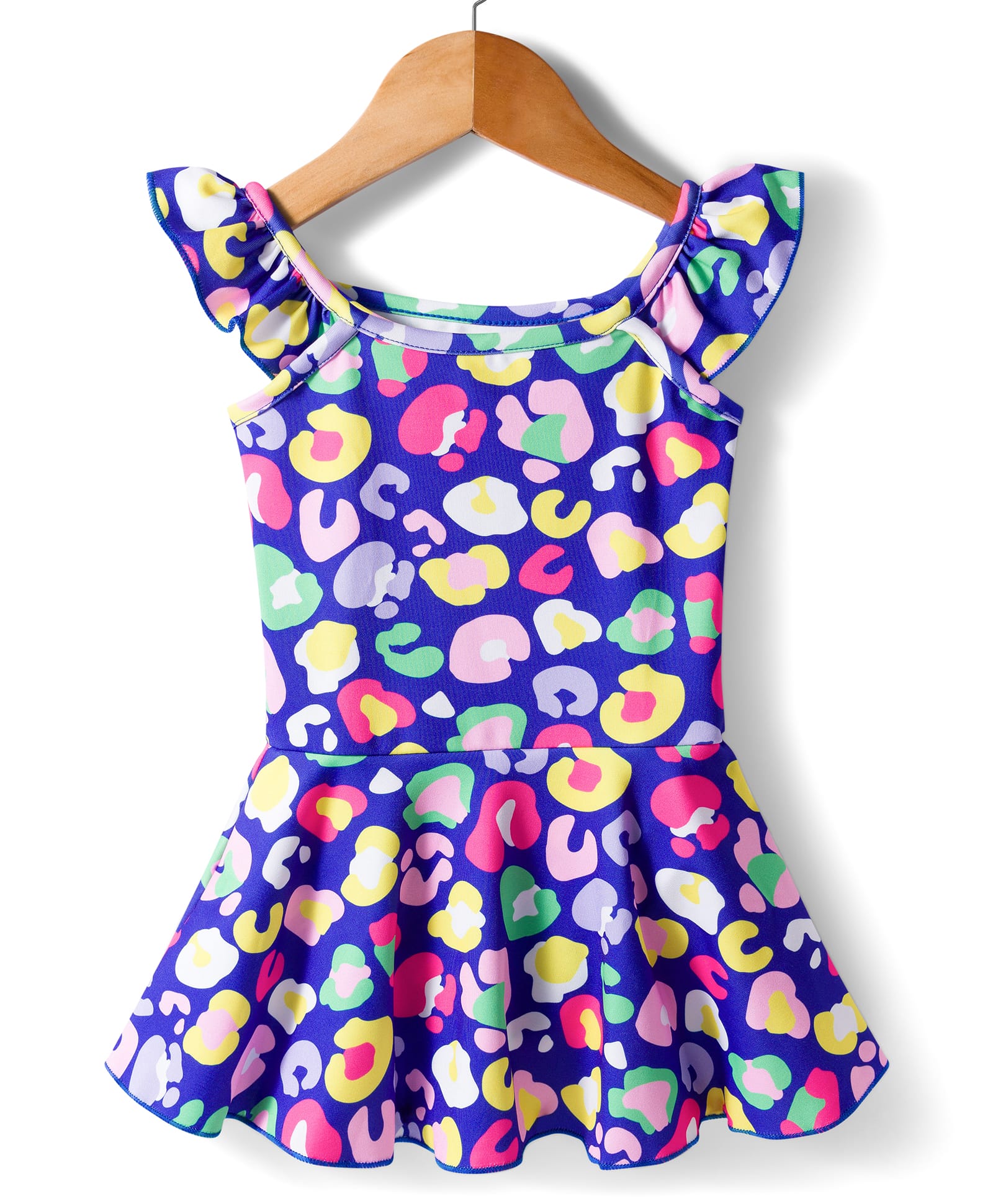 Babyhug Sleeveless Water Repellant Abstract Printed Frock Swimsuit - Blue-image-26