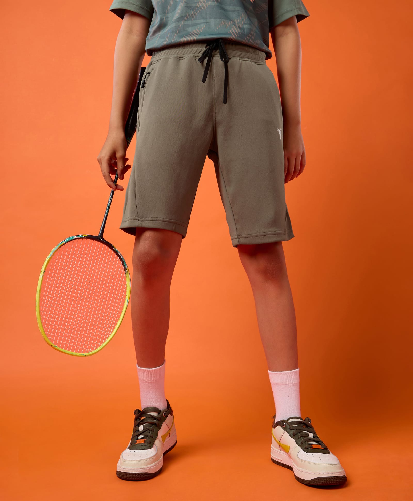 Technosport Knit Solid Shorts - Olive Green-picture-16