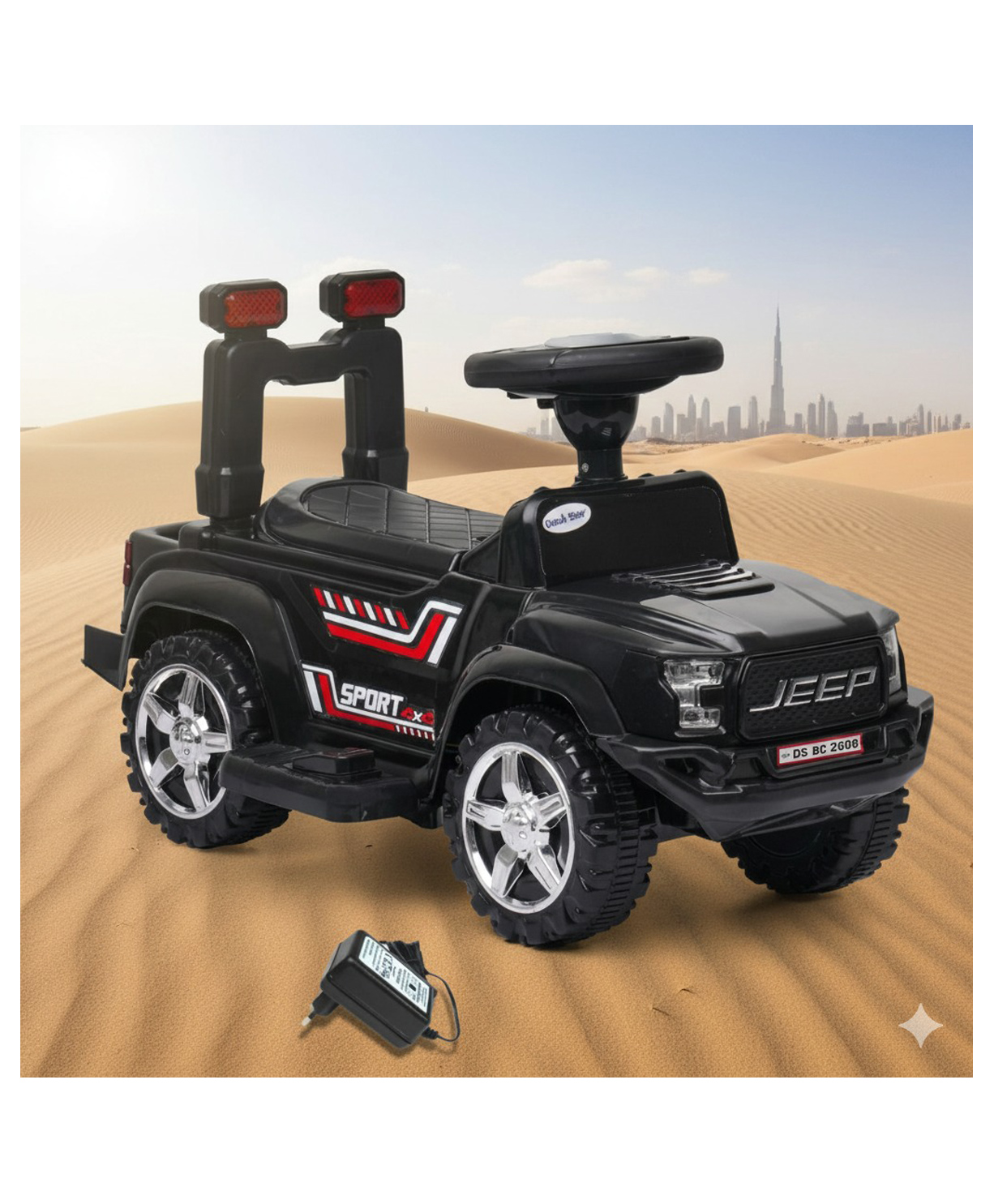 Joyride Vroom Jeep Rechargeable 2-7 Years Kids' SUV Toy Car BLACK-picture-27