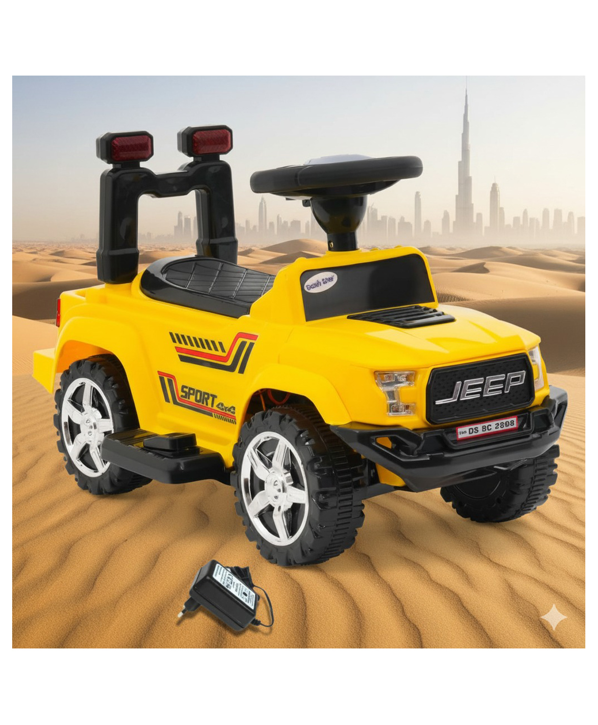 Joyride Vroom Jeep Rechargeable 2-7 Years Kids' SUV Toy Car YELLOW-picture-21