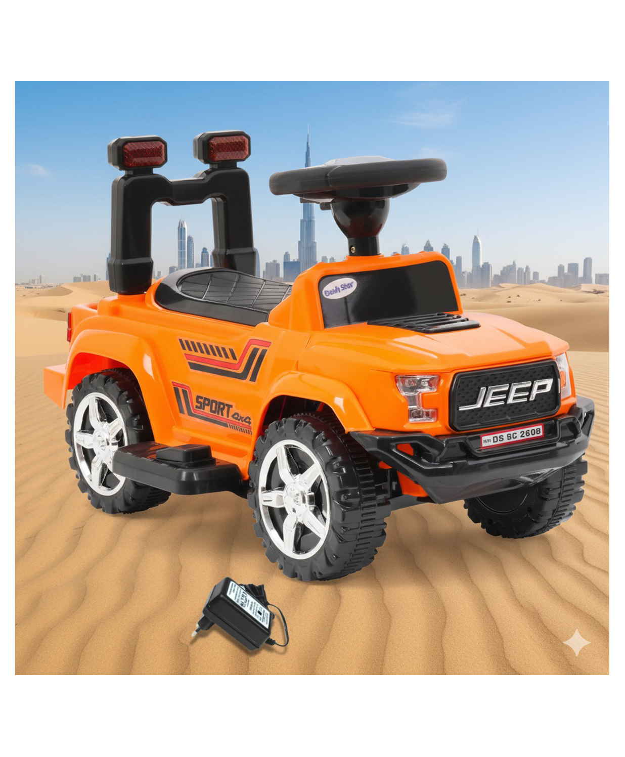Joyride Vroom Jeep Rechargeable 2-7 Years Kids' SUV Toy Car ORANGE-picture-32