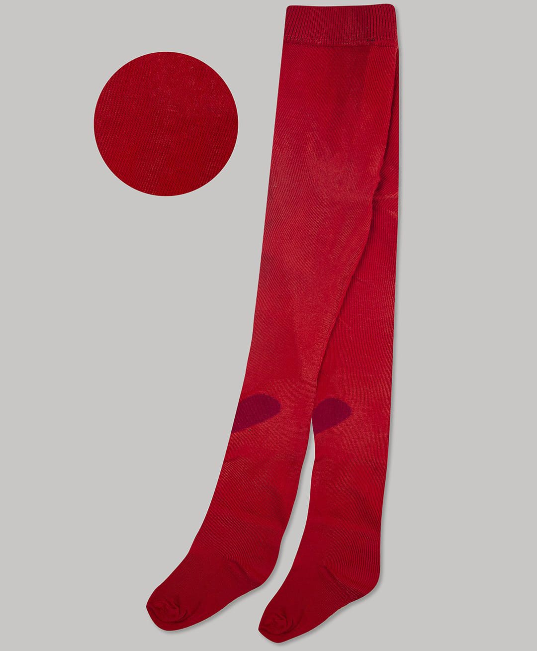The Sandbox Clothing Co Cotton Knit Heart Designed Stockings - Red-picture-12