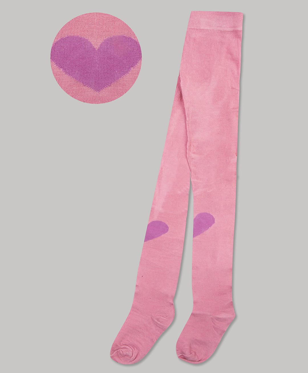 The Sandbox Clothing Co Cotton Knit Heart Designed Stockings - Pink-image-40