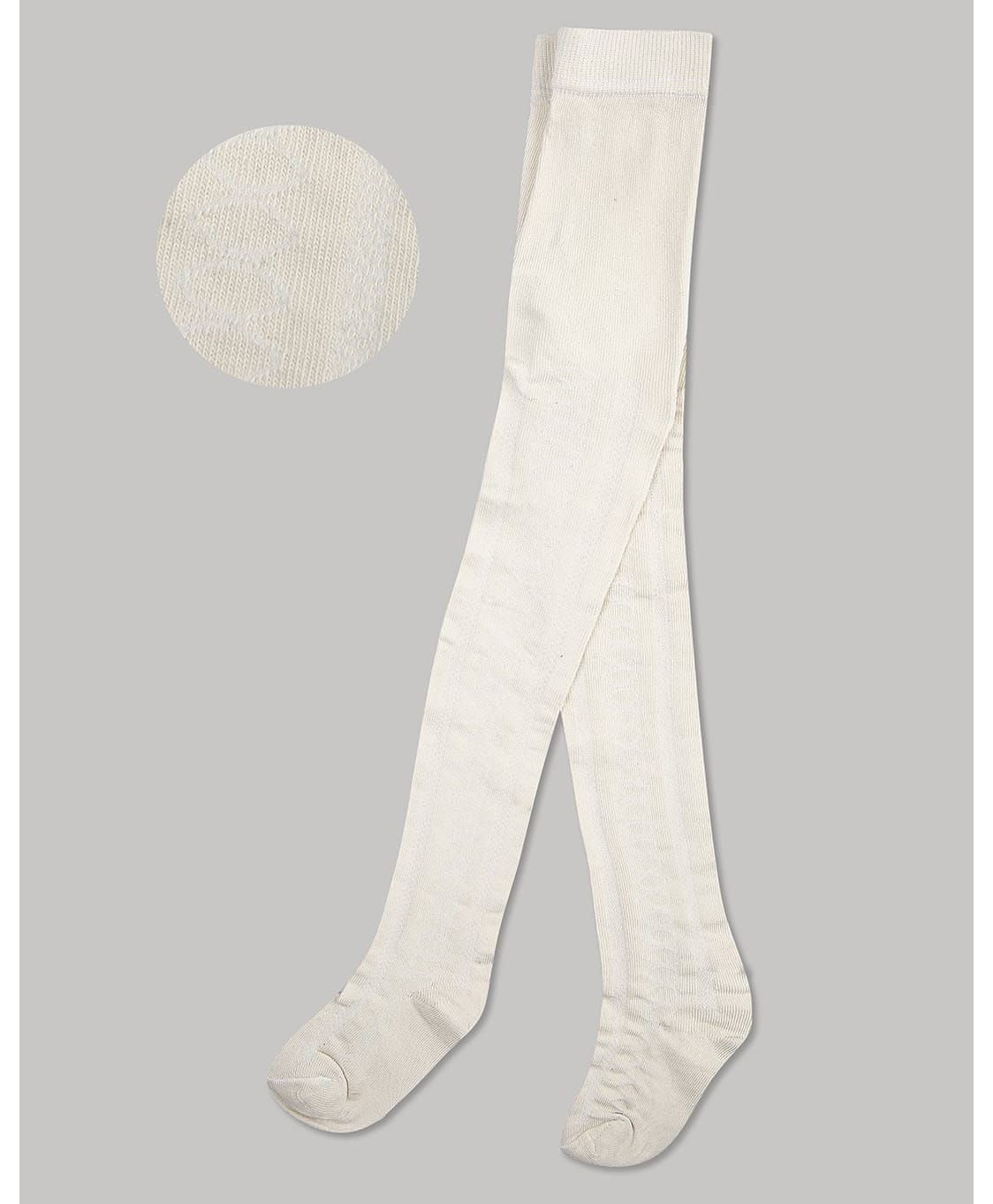 The Sandbox Clothing Co Cotton Knit Abstract Designed Stockings - Off White-picture-18