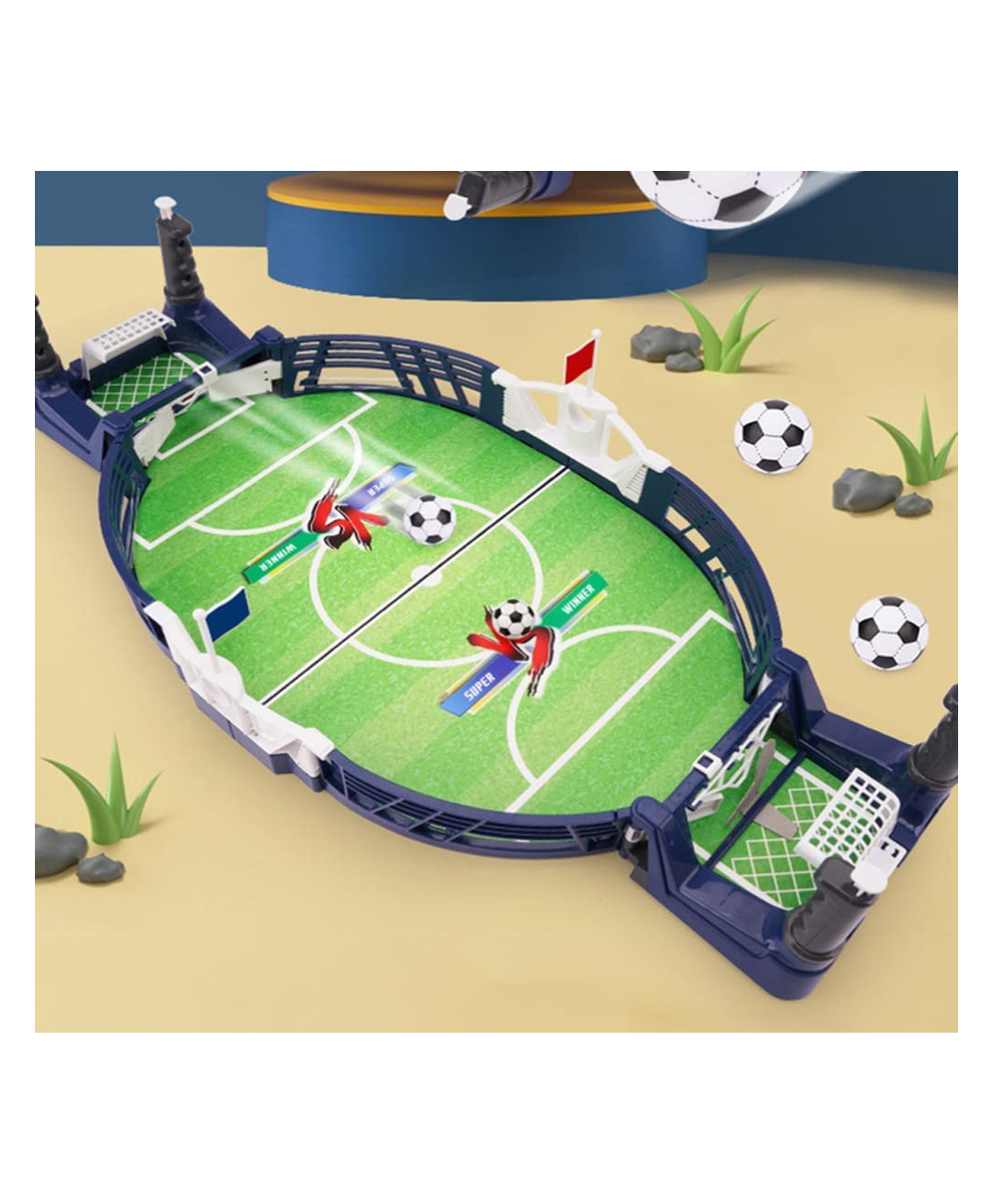 Muren Tabletop Football, 2-Player Party Interactive Soccer Game Toy Gift for Kids Indoor Strategy War Games -Multicolor-Color May Vary-image-16