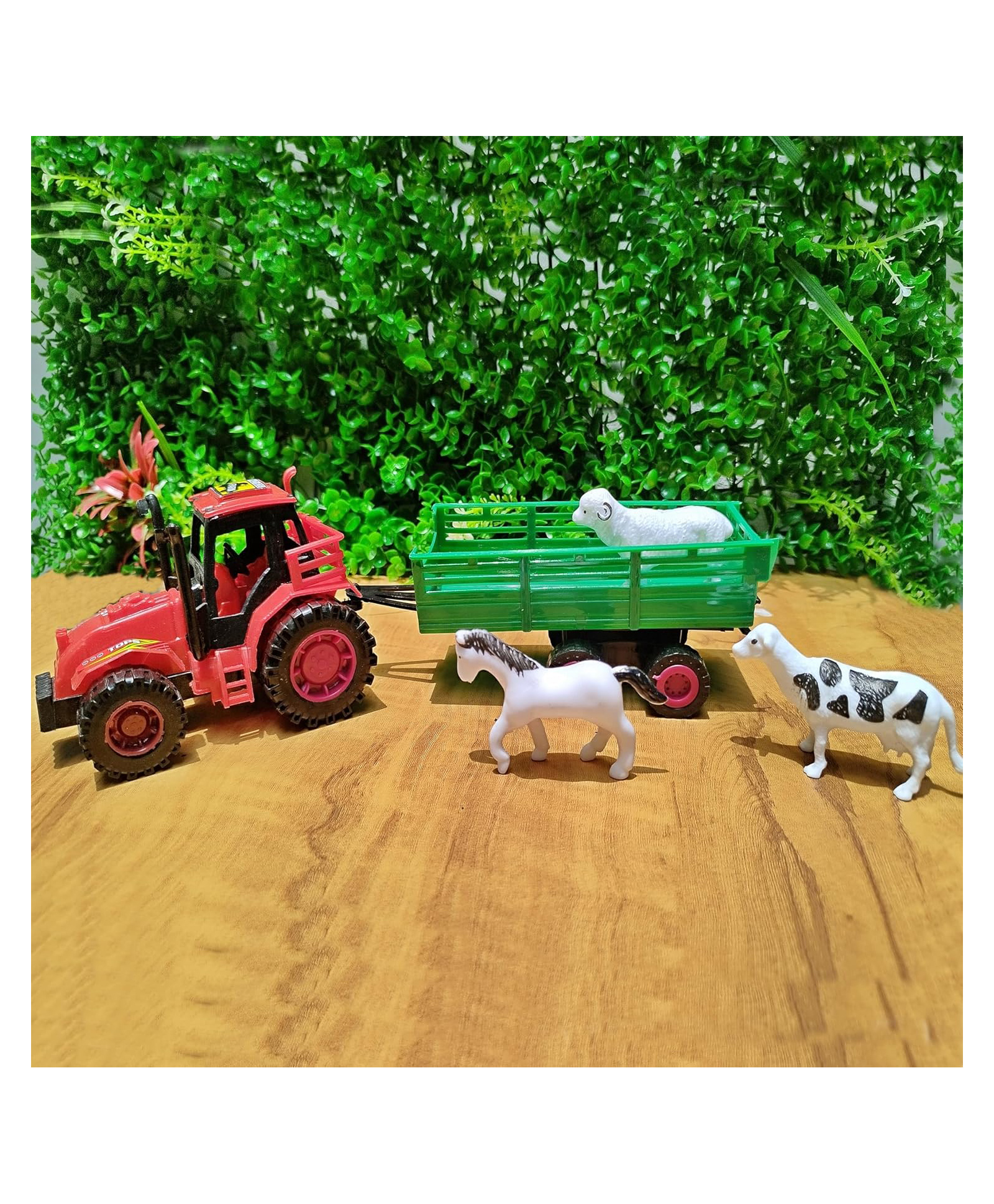 Muren Tractor Toy With Three Animals - Multciolor-design color may vary-image-6
