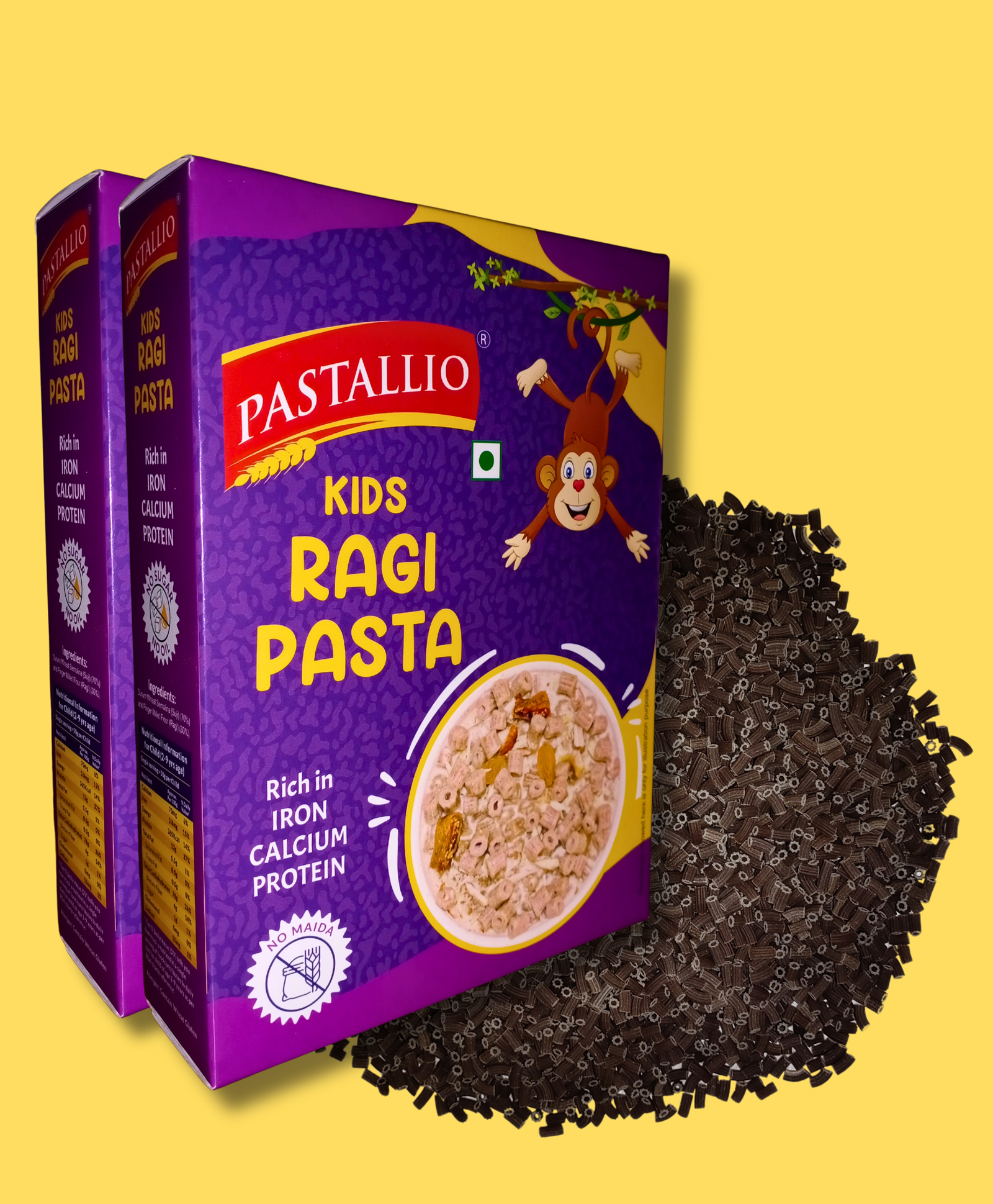 PASTALLIO Kids Ragi Pasta (300g x 2packs) - No Maida, Rich in Protein & Fibre-image-42