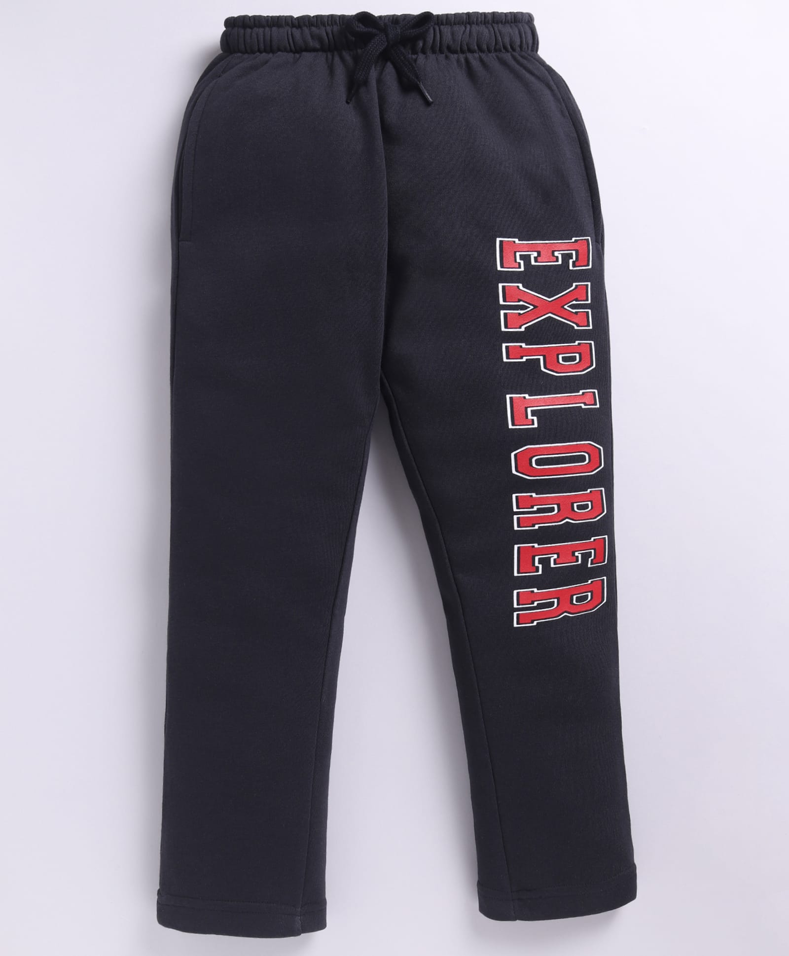Parrot Crow Cotton Knit Explorer Text Printed Track Pants - Black-picture-14