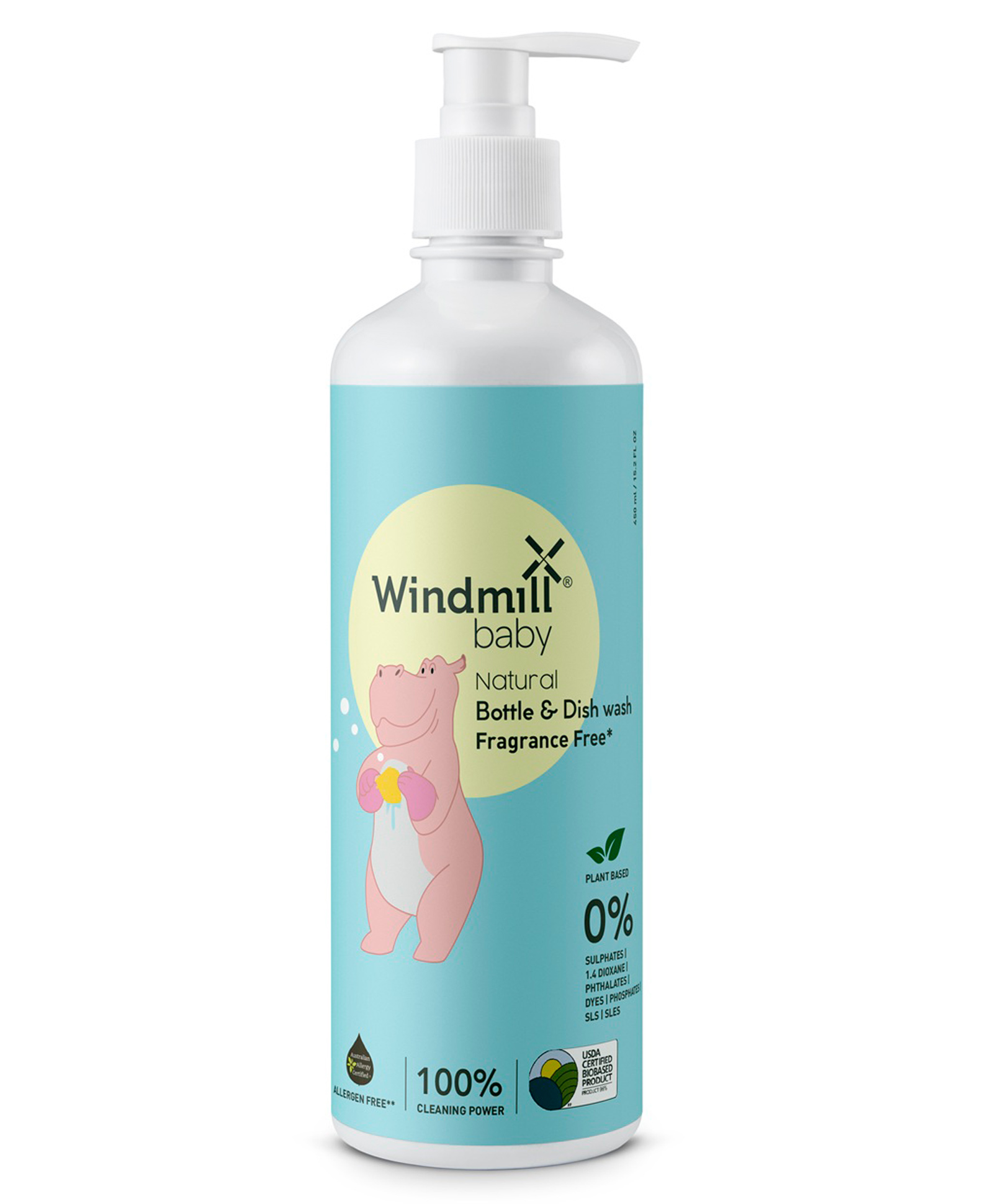 Windmill Baby Natural Bottle & Dish Wash Anti Bacterial Liquid Cleanser - 450 ml-picture-11
