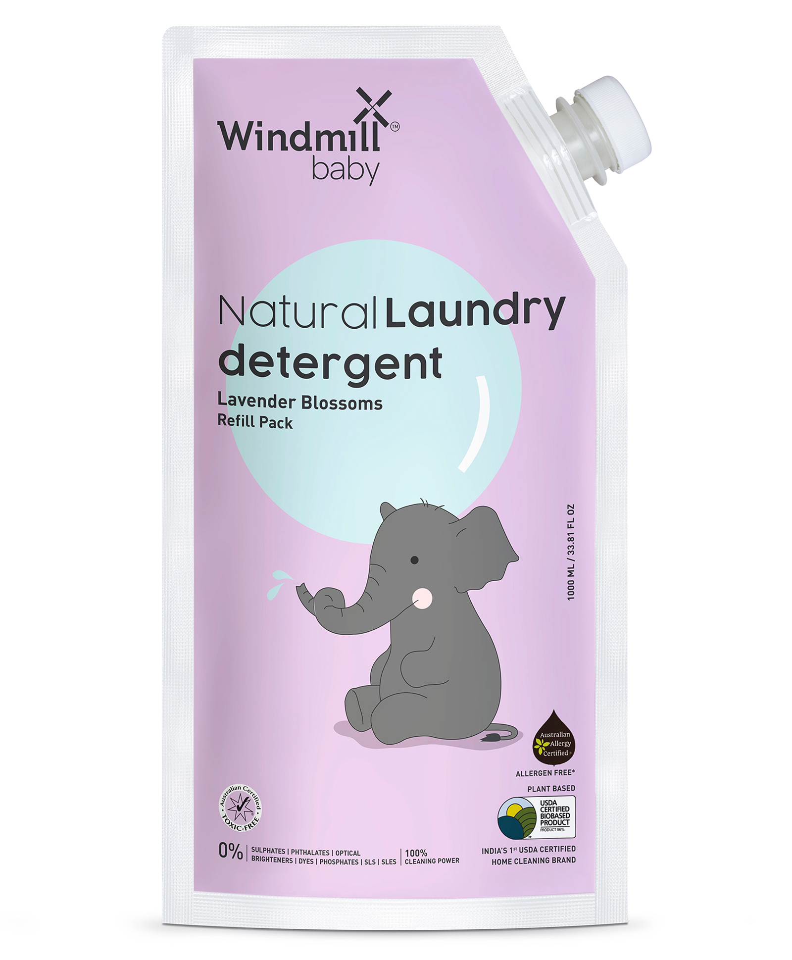 Windmill Baby Natural Laundry Detergent Lavender Blossoms Refill Pack - 1000 ml-picture-22