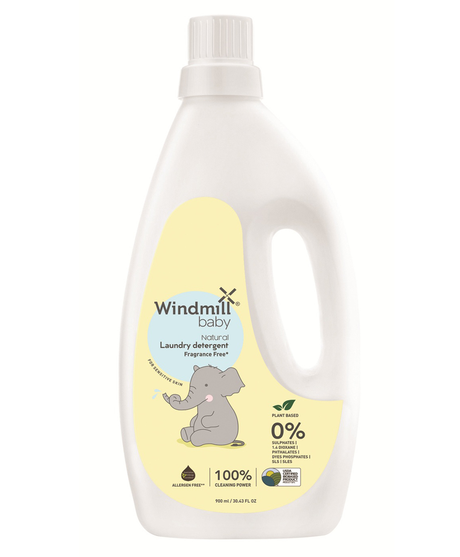 Windmill Baby Natural Fragrance Free Laundry Detergent With Bio Enzymes - 900 ml-picture-10