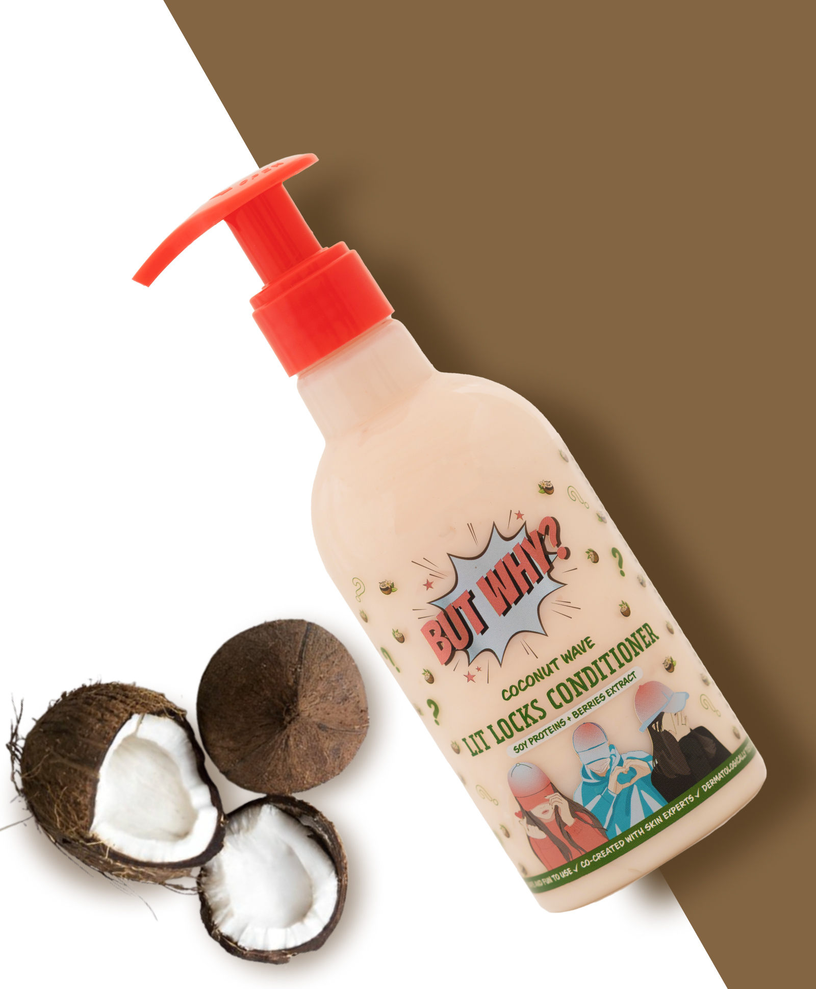 ButWhy Kids Coconut Wave Lit Locks Conditioner, Smooth & Silky Hair - 250 ml-image-6