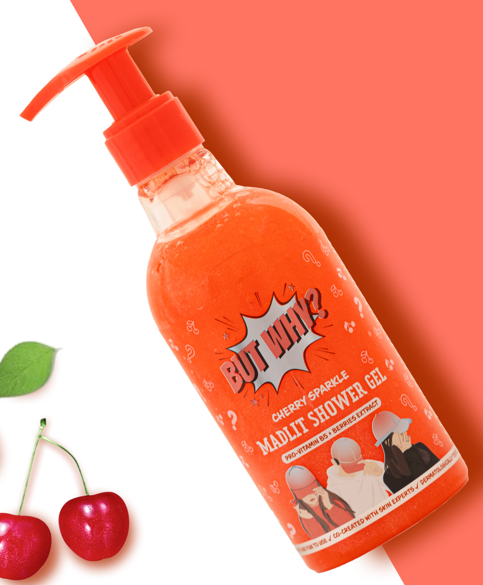 ButWhy Kids Cherry Sparkle Madlit Shower Gel | Skin Soothing, Hydrating Body Wash - 250ml (Pack of 1)-image-11