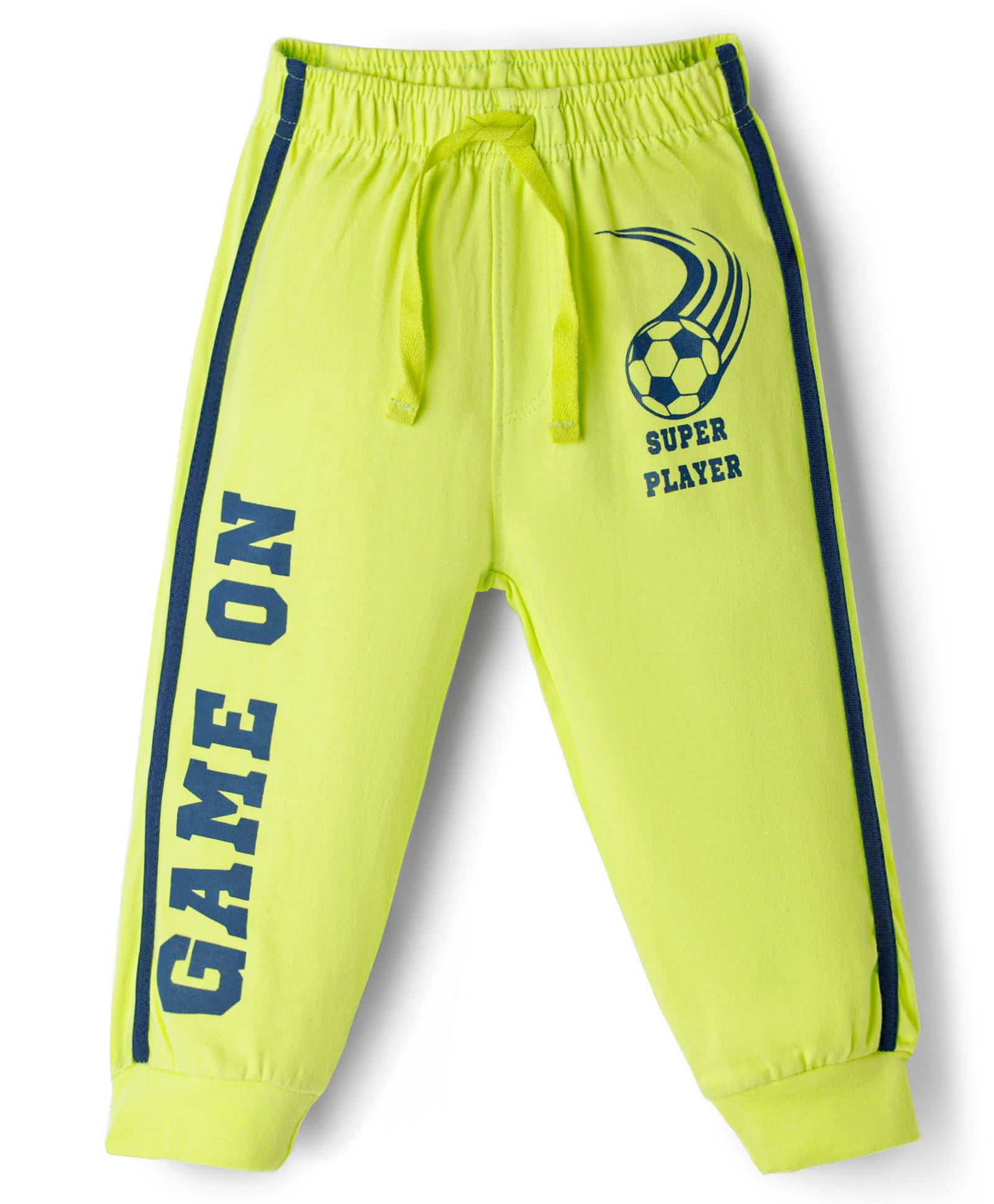 Doodle Poodle 100% cotton Knit Full Length Sports Theme Printed Track Pant - Lime Green-picture-28