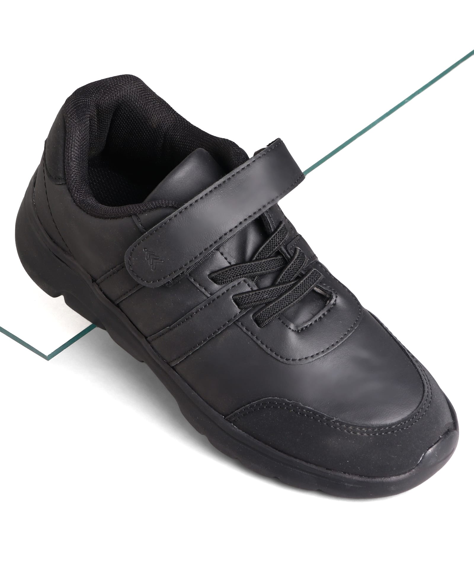 Pine Kids School Shoes with Velcro Closure - Black-picture-18