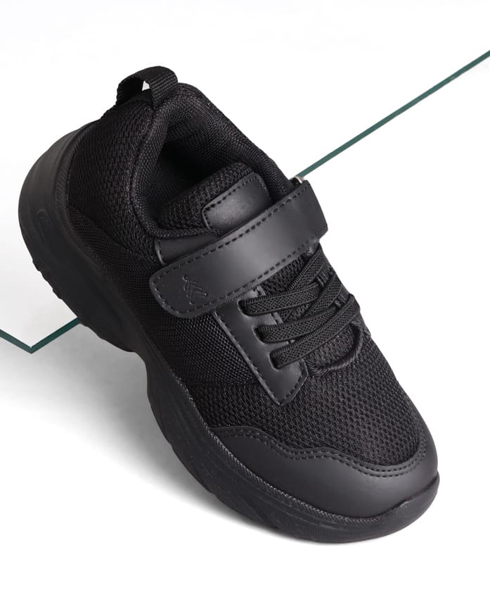 Pine Kids School Shoes with Velcro Closure - Black-picture-19