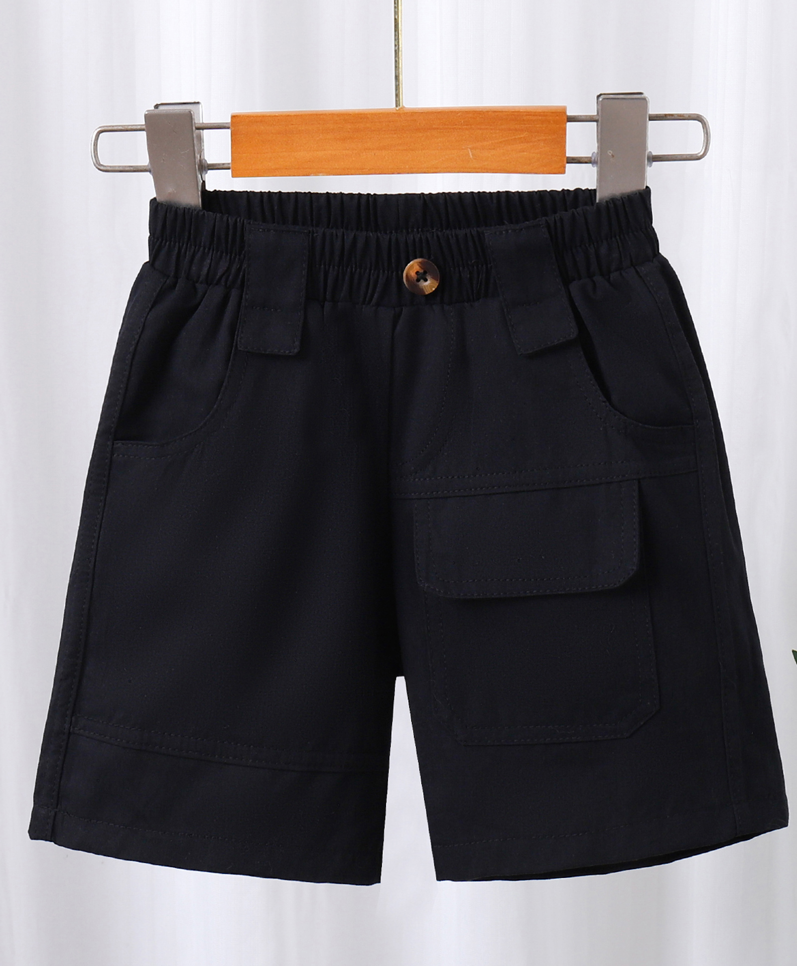 Mark & Mia Cotton Solid Color Shorts - Black-picture-18