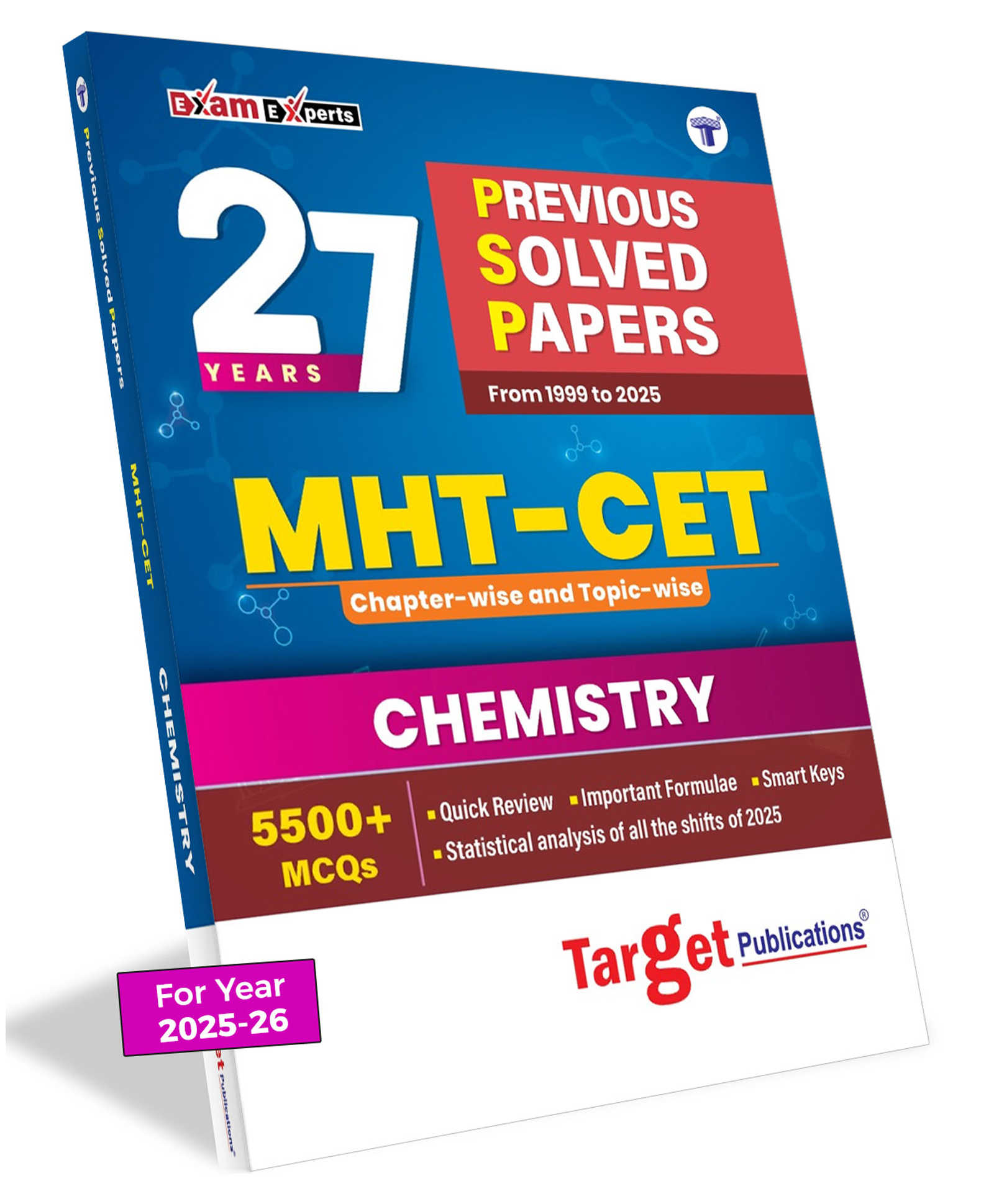 27 Years MHT CET Previous Years Questions Papers for 2026 Exam | MHT-CET Chemistry PSP Chapterwise & Topicwise 5500+ MCQs | Solved Papers 1999 to 2025 | Study Techniques-image-46