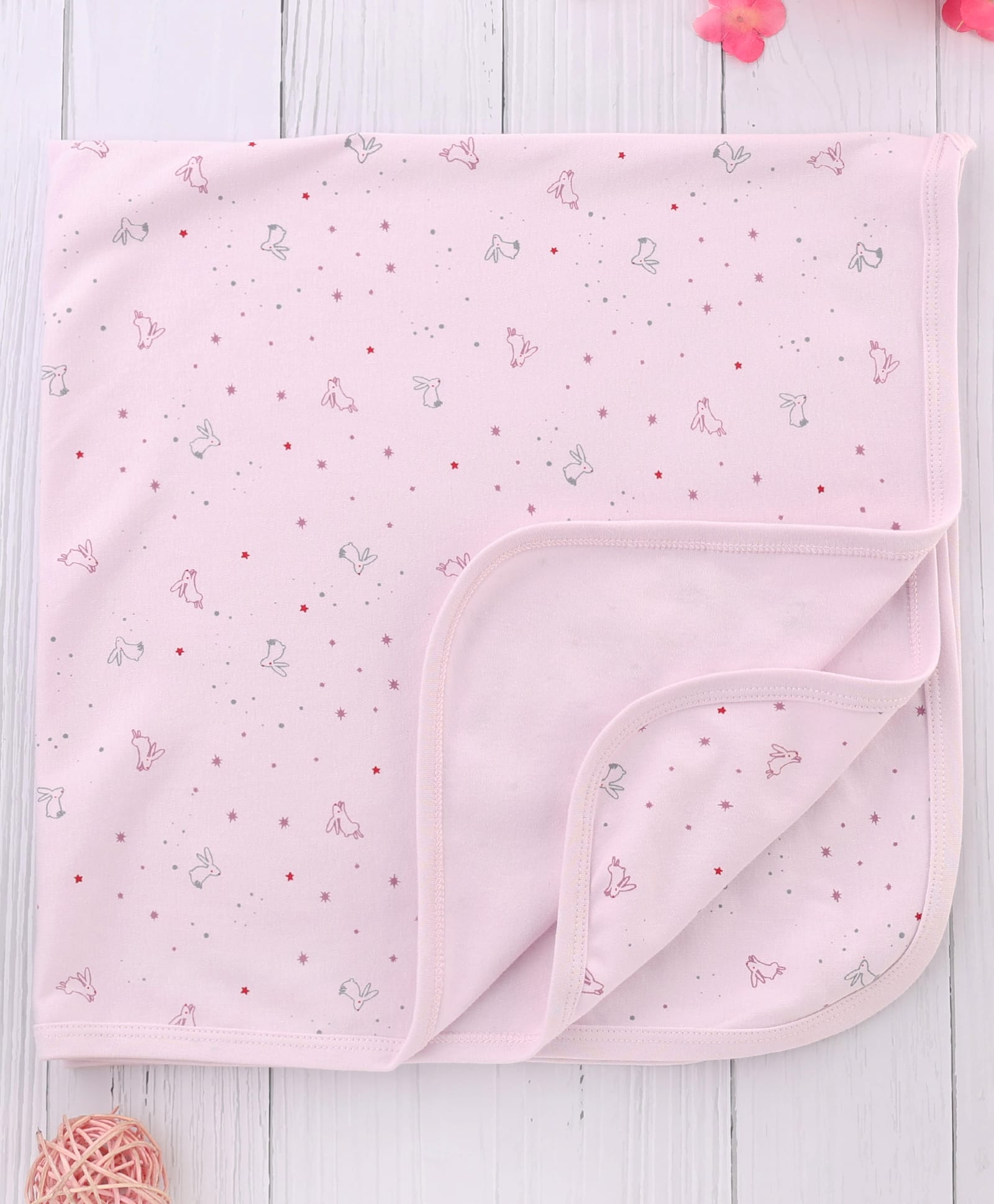 Simply Interlock Knit Bunny Printed Towel L 80 x B 78 cm - Lilac-picture-24