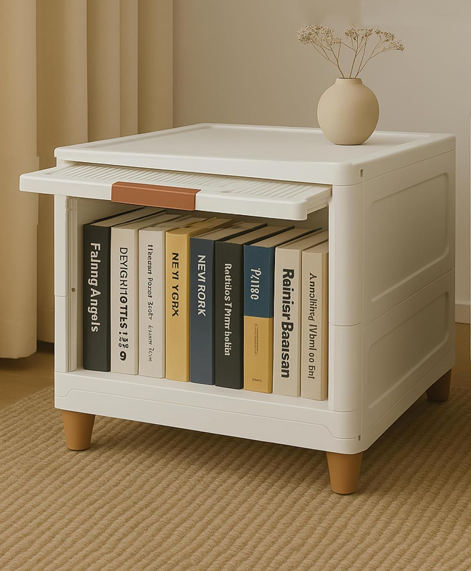 MECHDEL Cupboard Rack for Clothes Cabinet for Storage Foldable Wardrobe for Clothes Plastic Cloth Rack for Storage Clothes Storage Cupboard Rack 1 Door - White 1 PCS