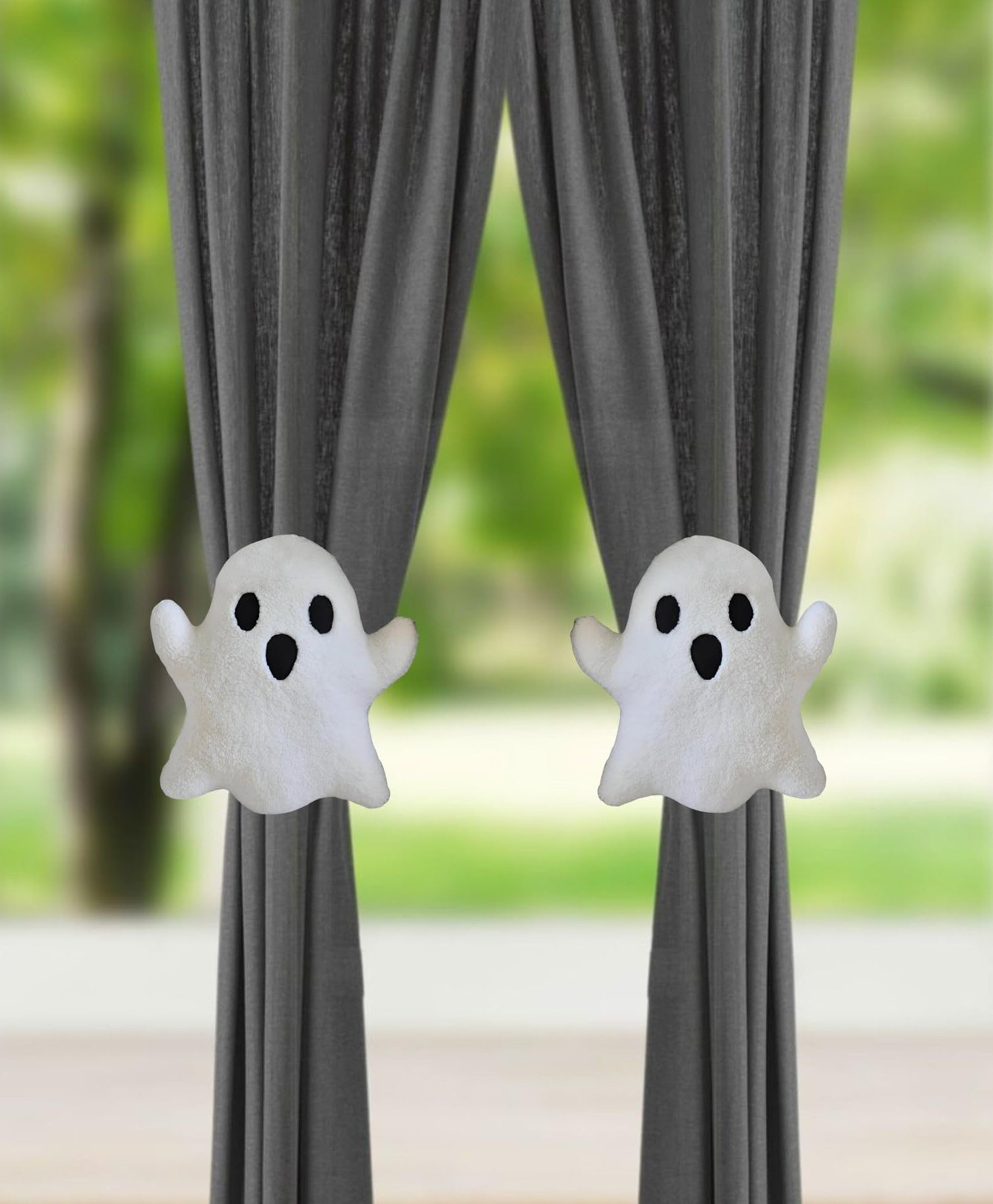 Tickles 2 Pcs Halloween Special Ghost Soft Stuffed Plush Hanging Toy For Kids Boys & Girls Home Decoration (Color: White Size: 15 cm)-image-43
