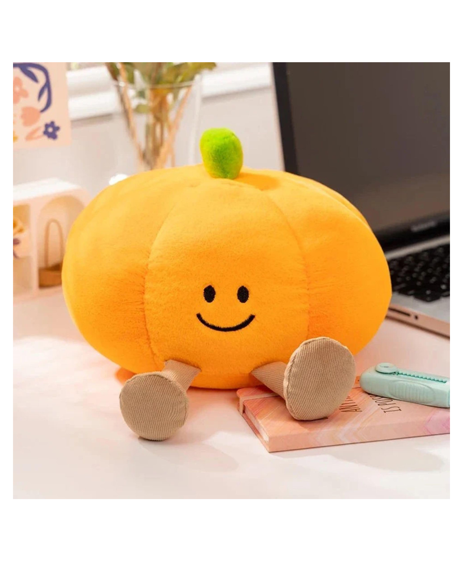 Tickles Smiling Pumpkin Soft Stuffed Plush Halloween Toy for Kids Boys & Girls Birthday Gift (Size: 30 cm, Color: Orange)-image-18