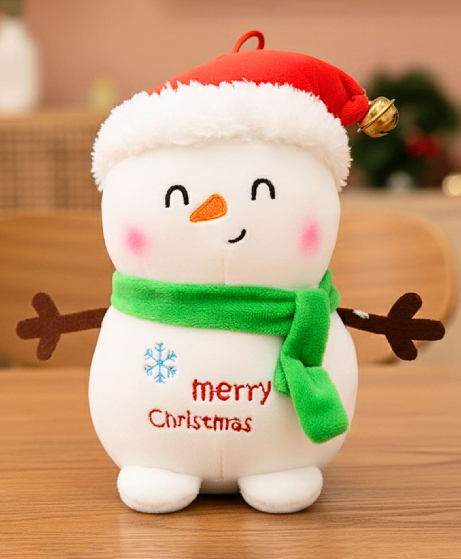 Tickles Cute Snowman with Cap & Scarf Soft Stuffed Plush Toy for Kids Boys & Girls Christmas Gift (Color: Multicolor, Size: 18 cm)-image-45