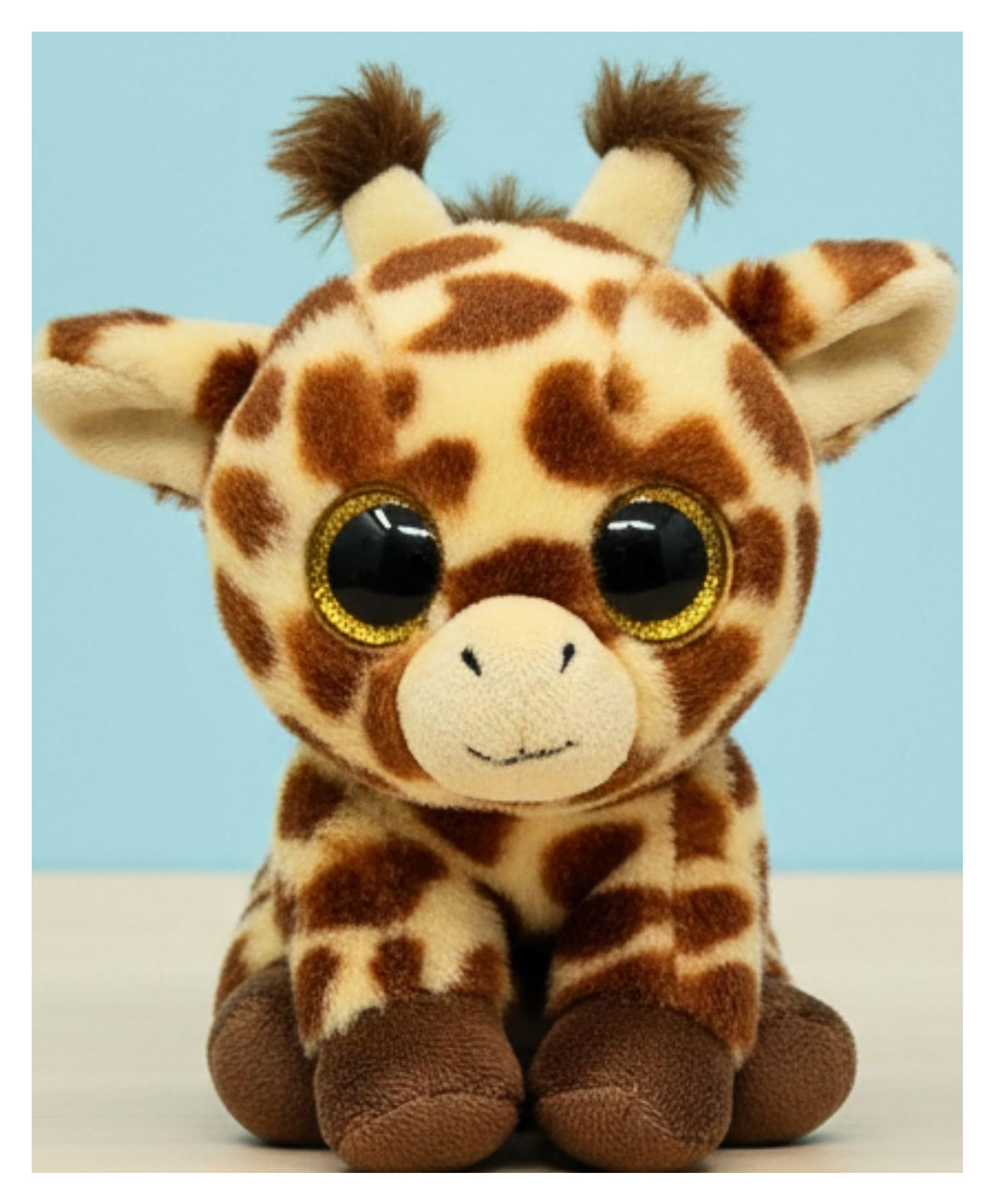Tickles Cute Sitting Giraffe Glitter Eyes Soft Stuffed Plush Animal Toy for Kids Boys & Girls Birthday Gift (Color: Yellow & Brown Size: 20 cm)-image-48